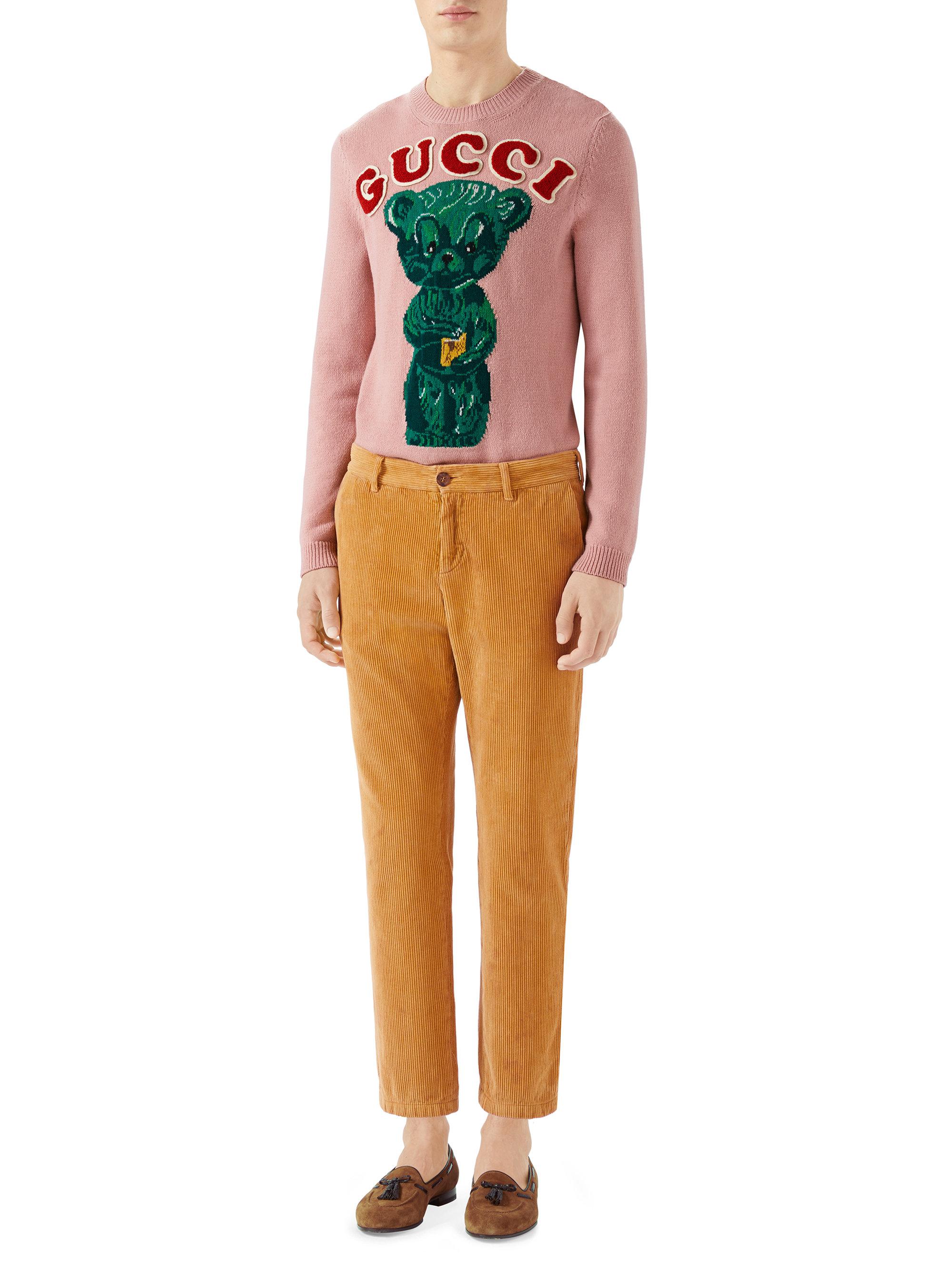 gucci wool sweater with teddy bear