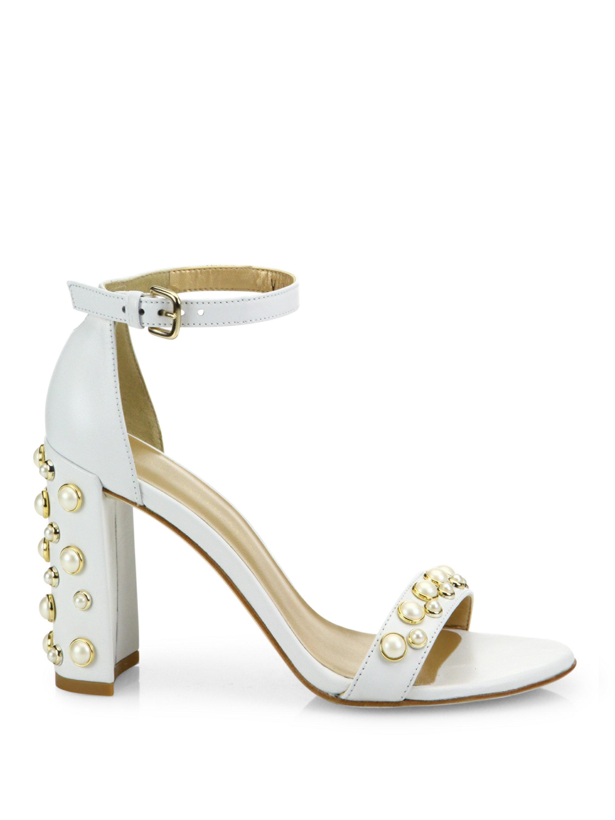 stuart weitzman white sandals