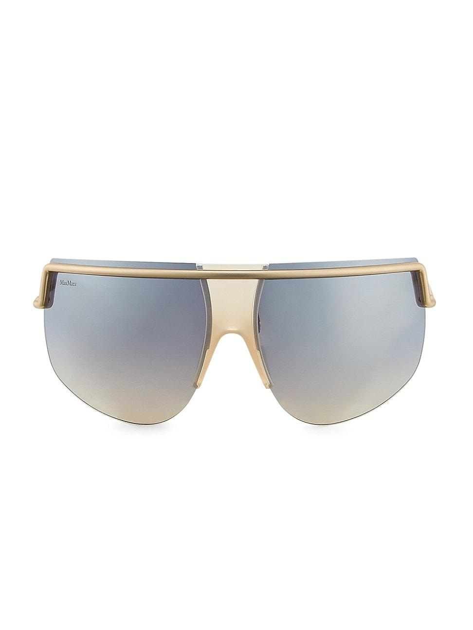 Max Mara Sophie 70mm Mirror Shield Sunglasses in Blue Lyst