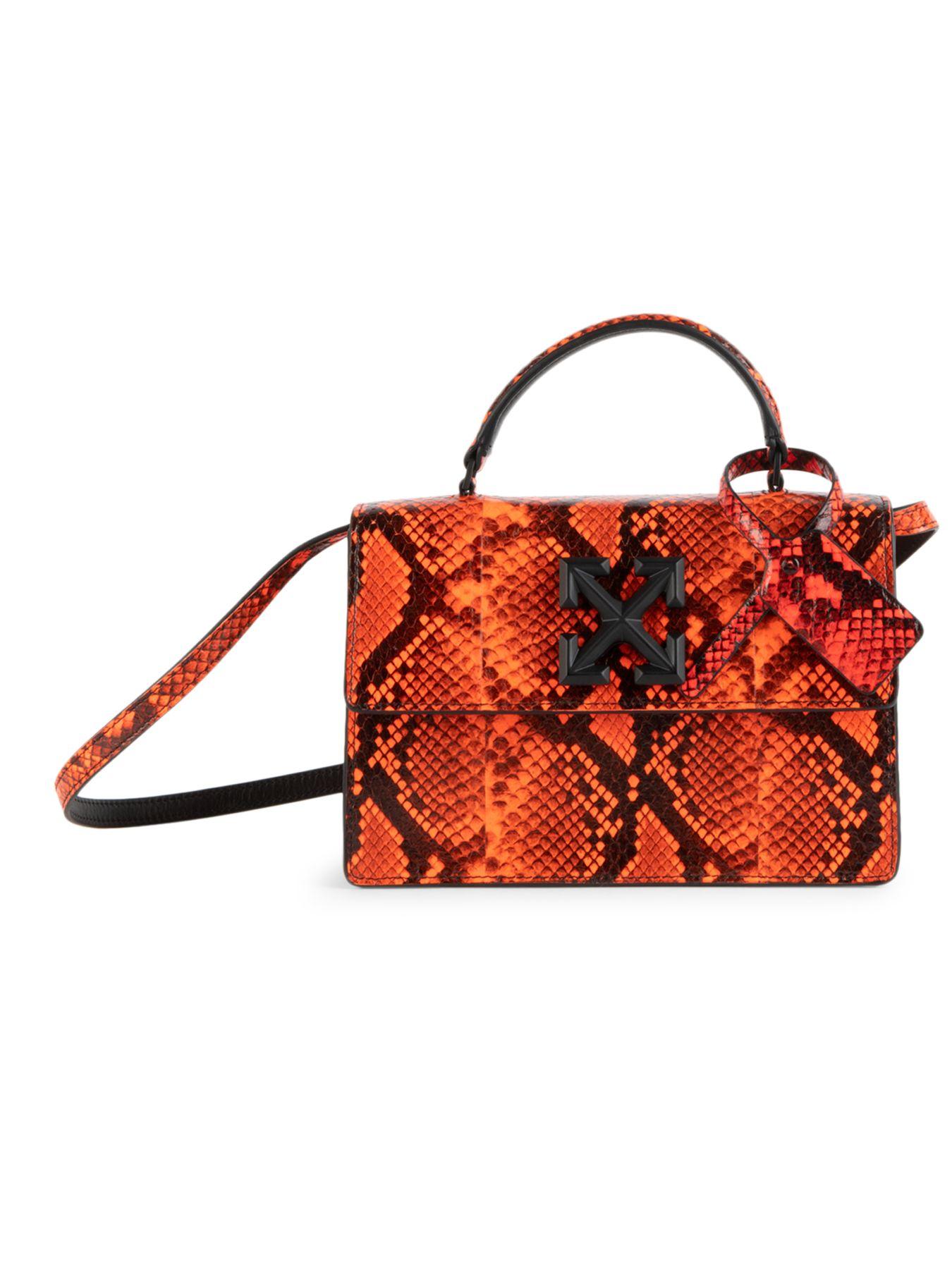 white snakeskin bag