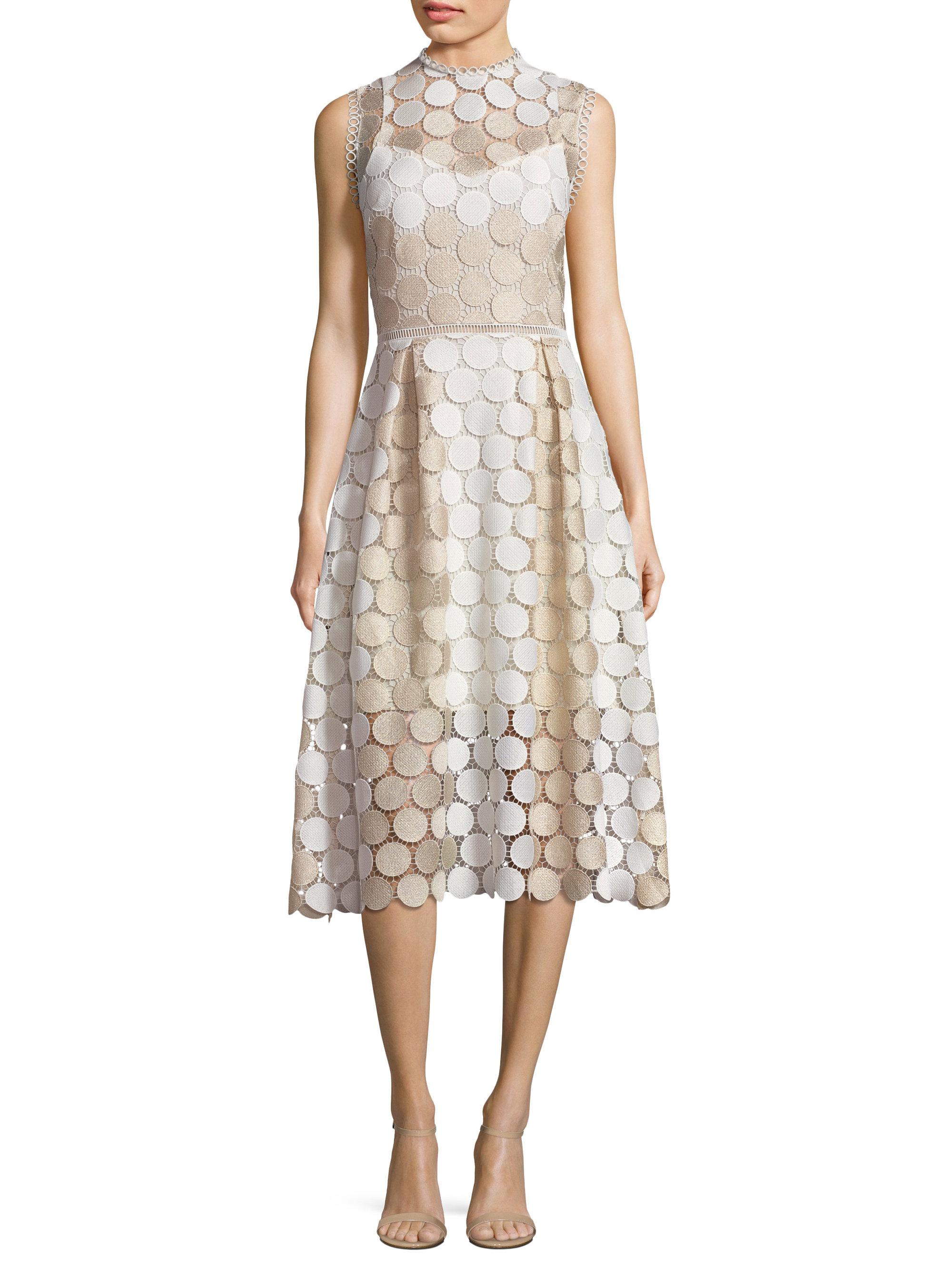 shoshanna lace midi dress