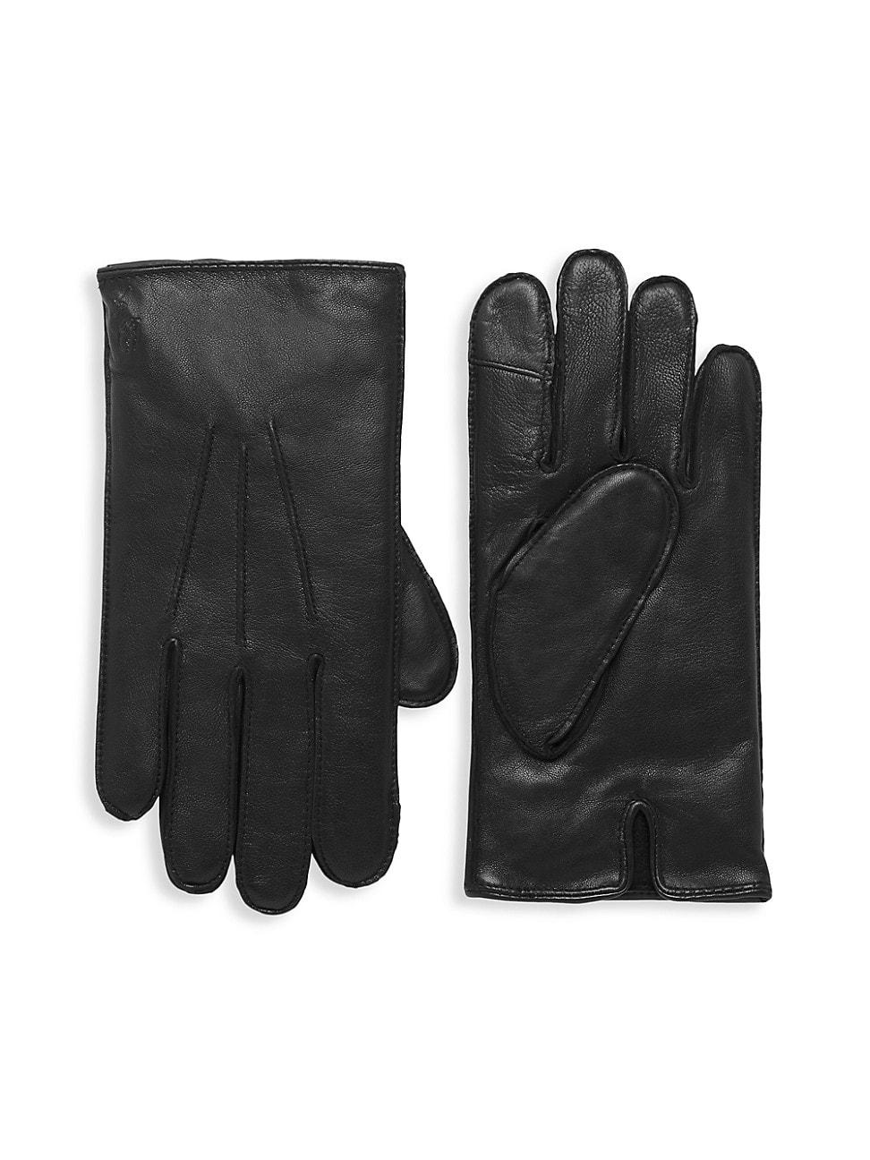 Polo Ralph Lauren Water Repellent Nappa Leather Gloves in rl Black (Black)  for Men - Save 62% - Lyst