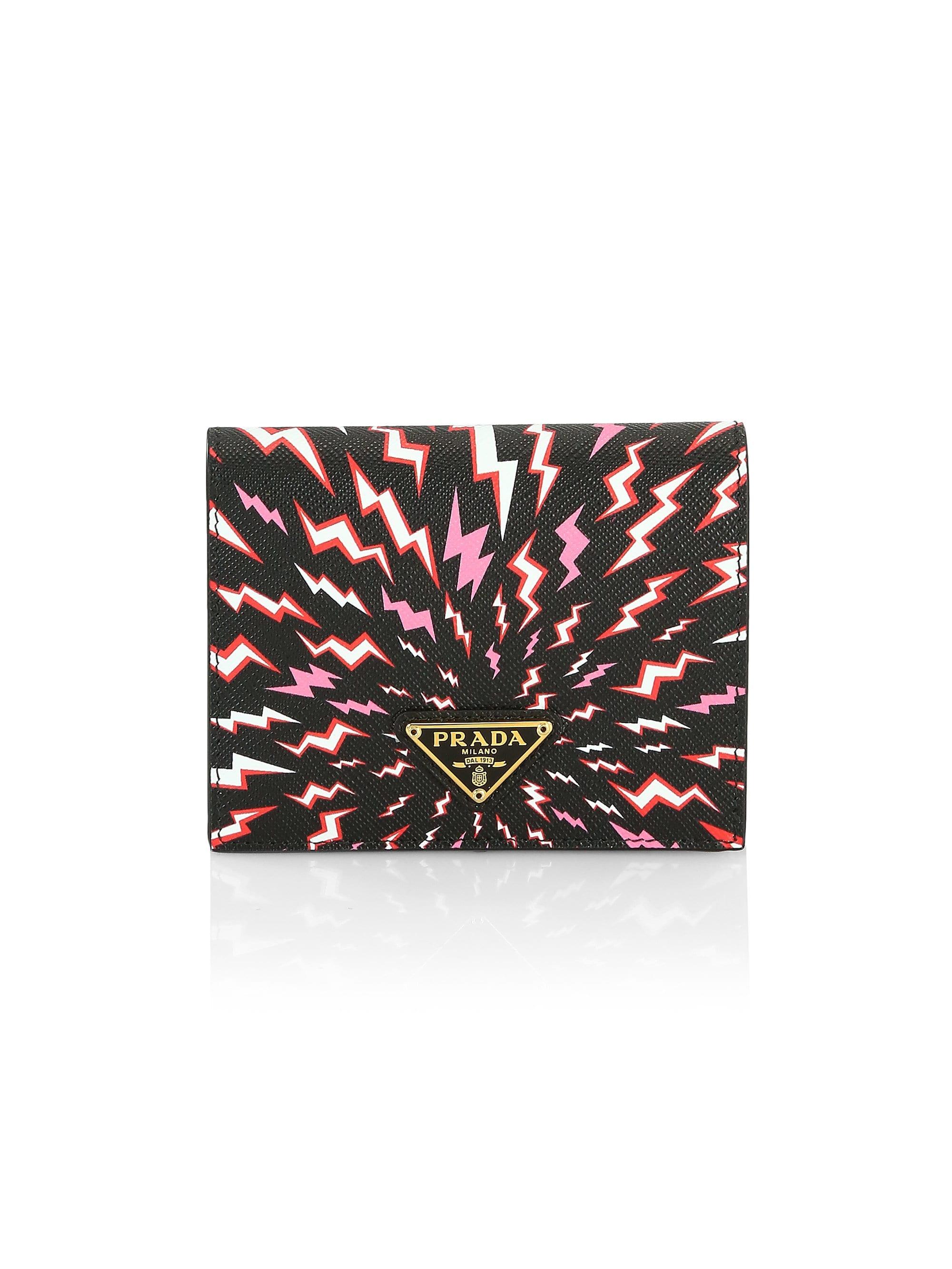 prada saffiano multicolor wallet