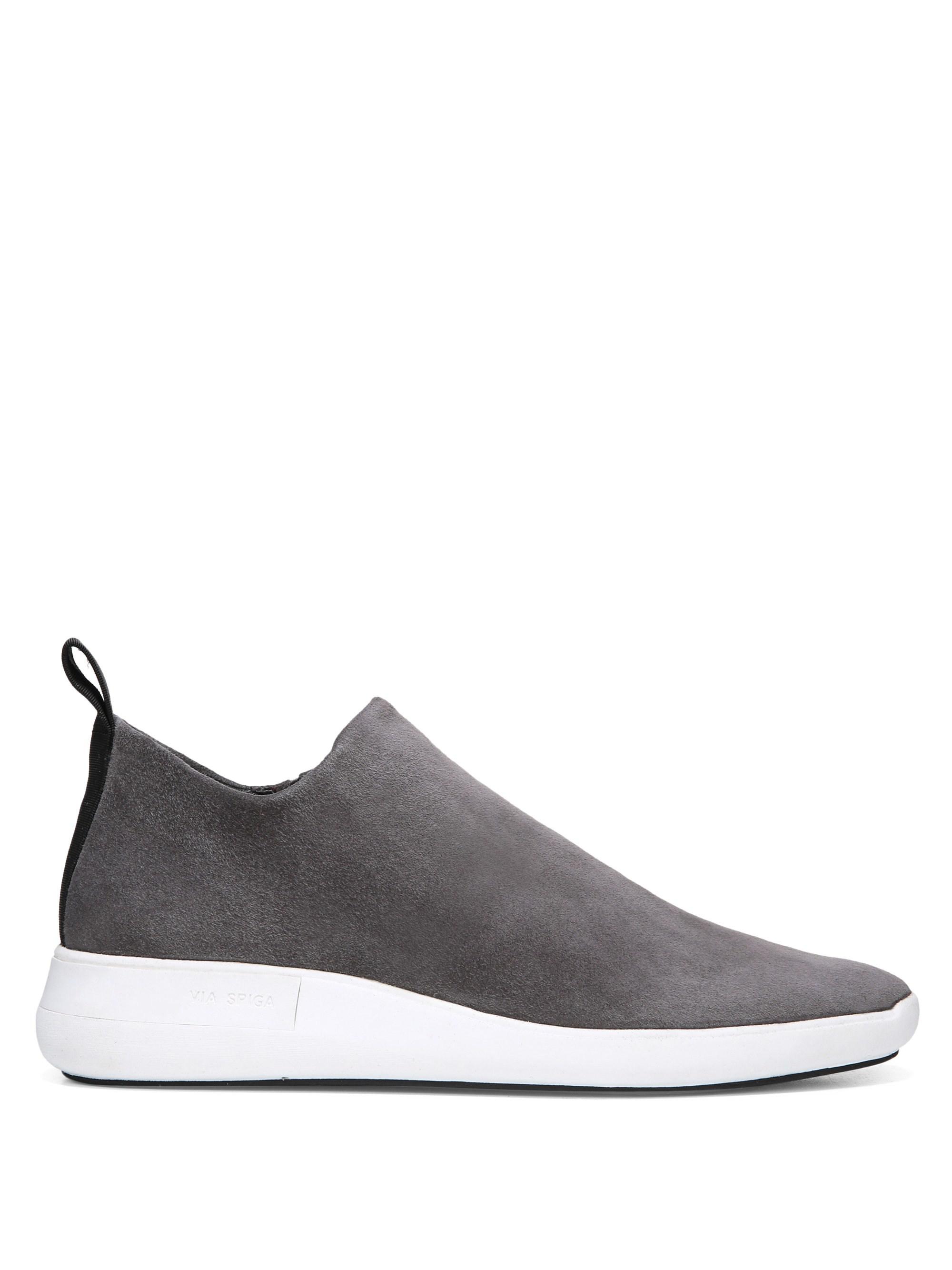 via spiga marlow suede sneakers
