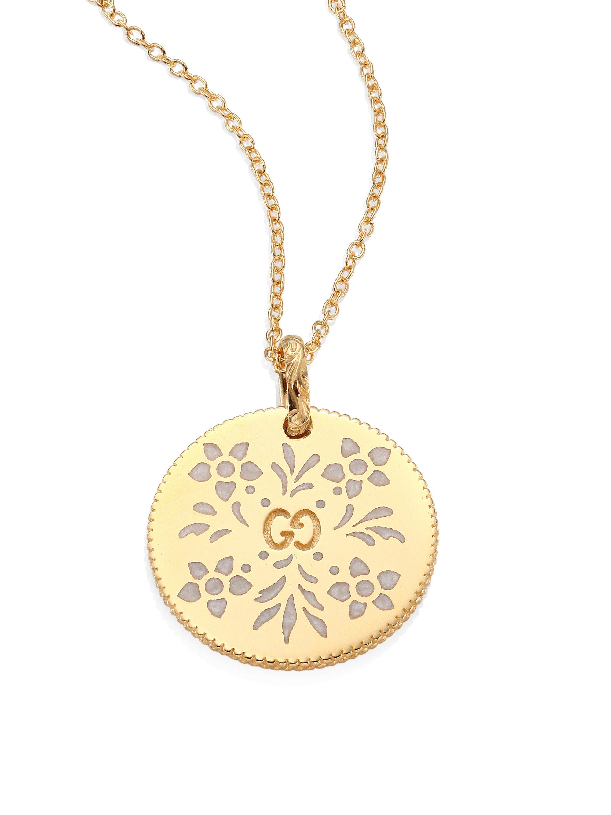 Gucci Icon Blooms 18k Yellow Gold Pendant Necklace in Metallic Lyst