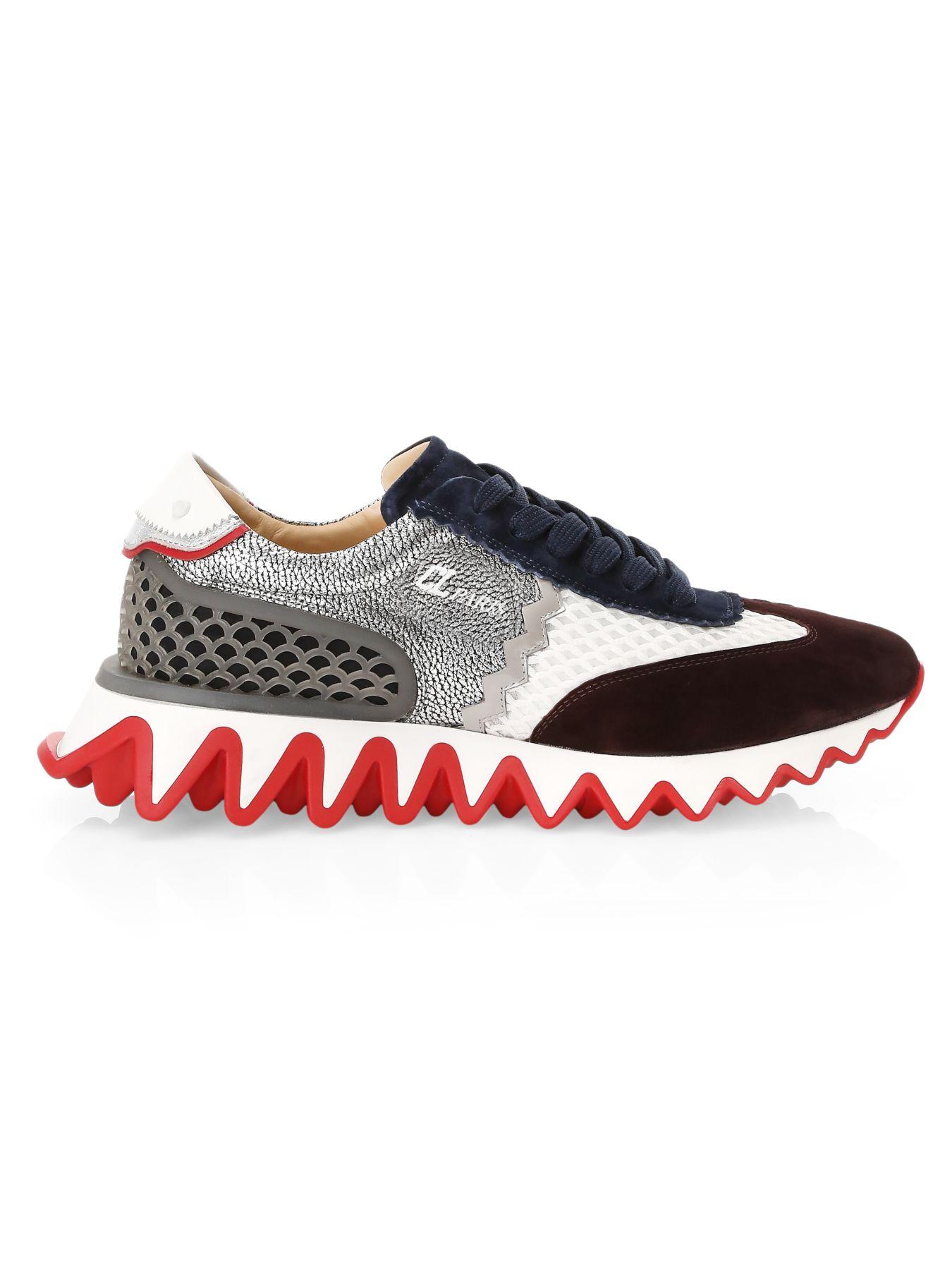 Christian Louboutin Loubishark Suede Low-top Sneakers for Men | Lyst