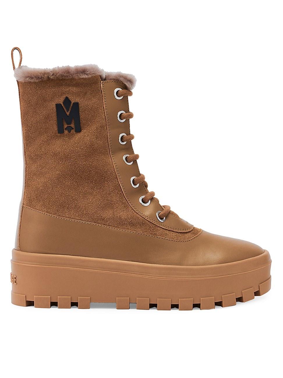 Mackage Shearling-lined Lug-sole Boots in Brown for Men | Lyst