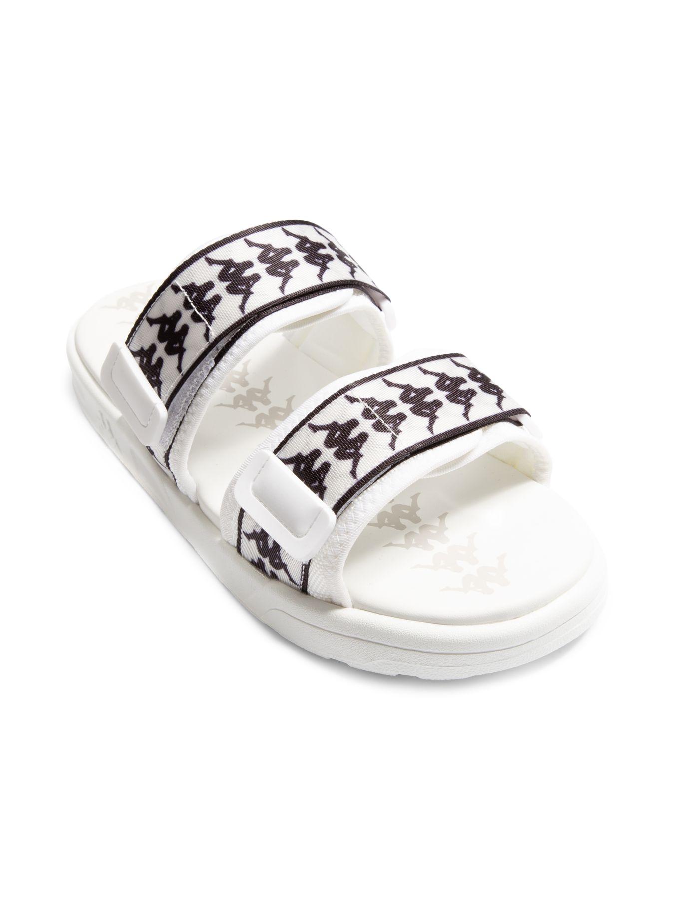 white kappa sandals