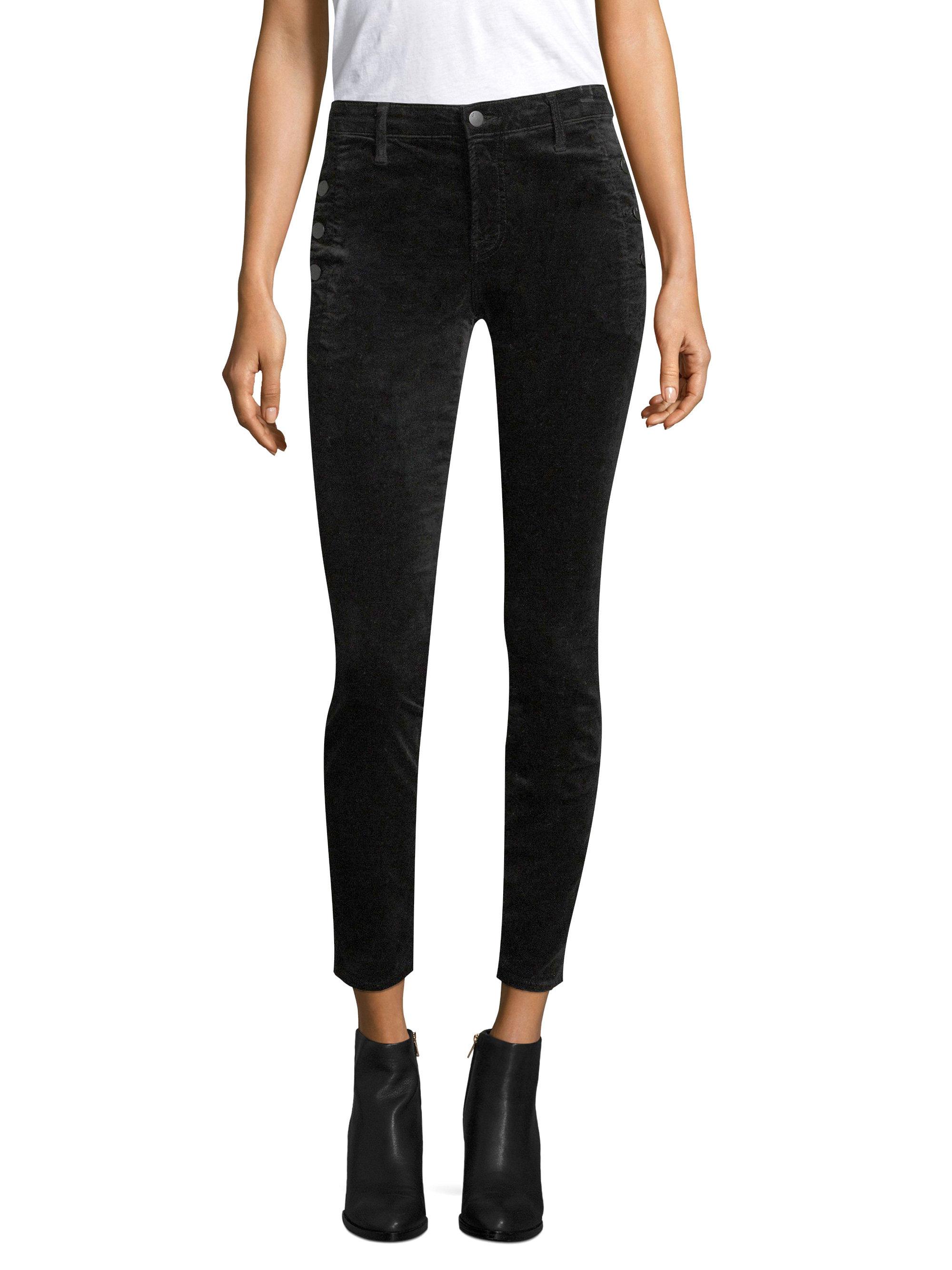J Brand Zion Skinny Velvet Jeans in Black Lyst