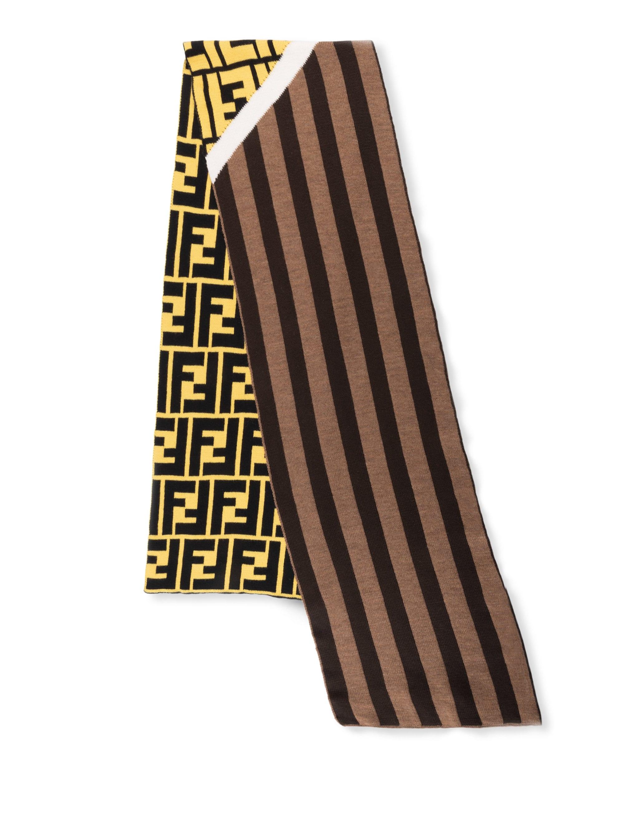 black and brown fendi scarf