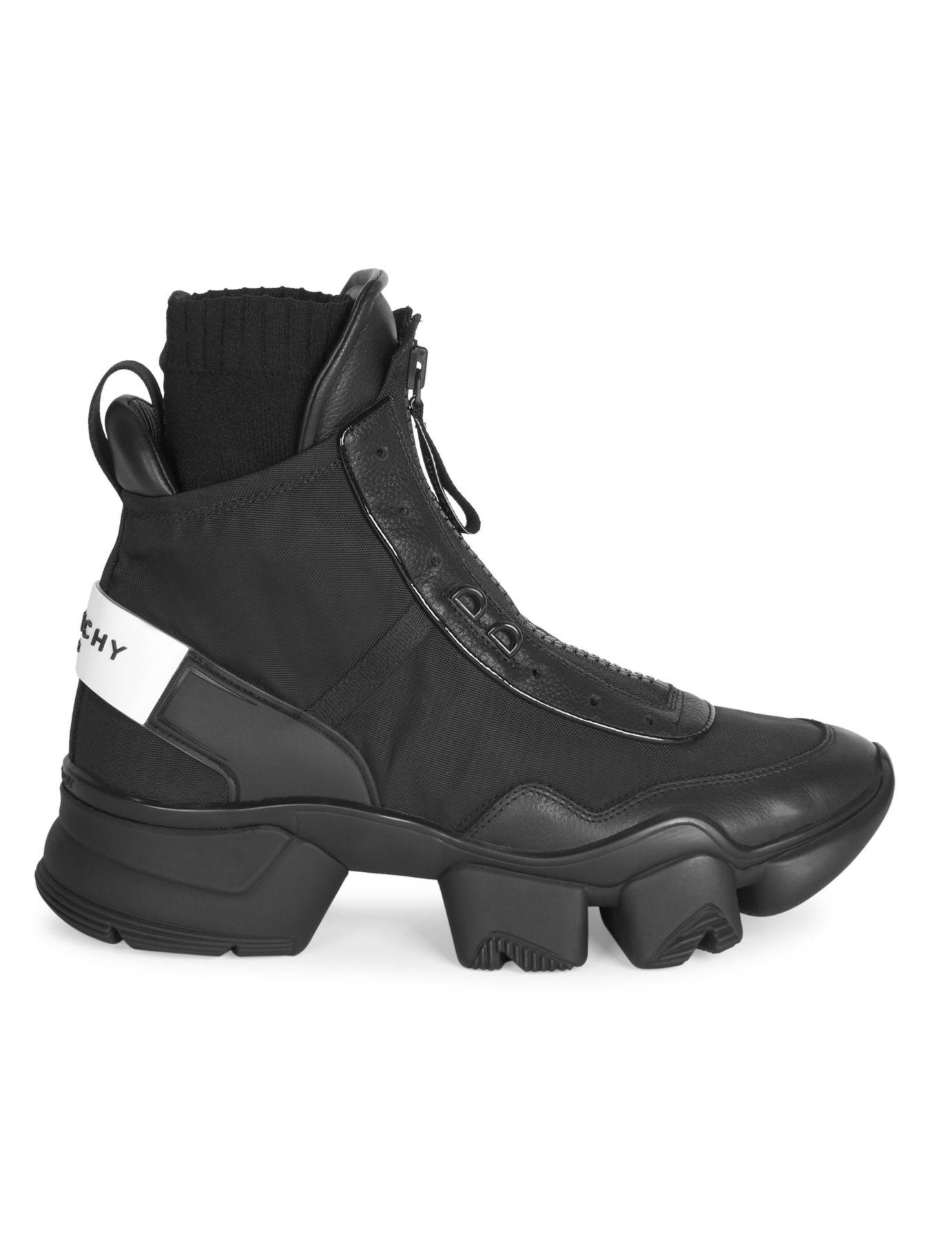Givenchy Leather Jaw High Sneakers in Black for Men - Lyst