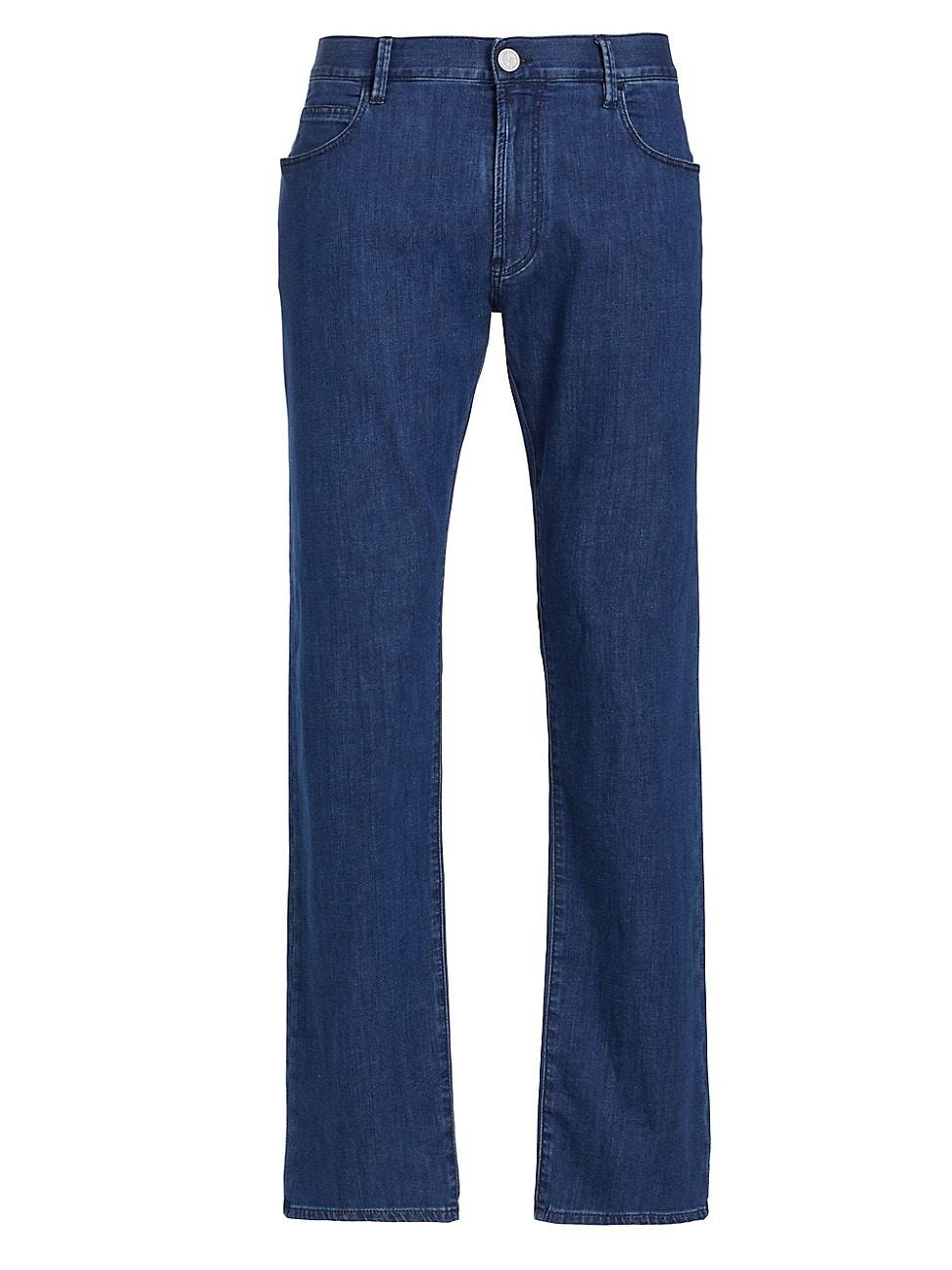 Giorgio Armani Five-pocket Stretch Jeans in Blue for Men | Lyst