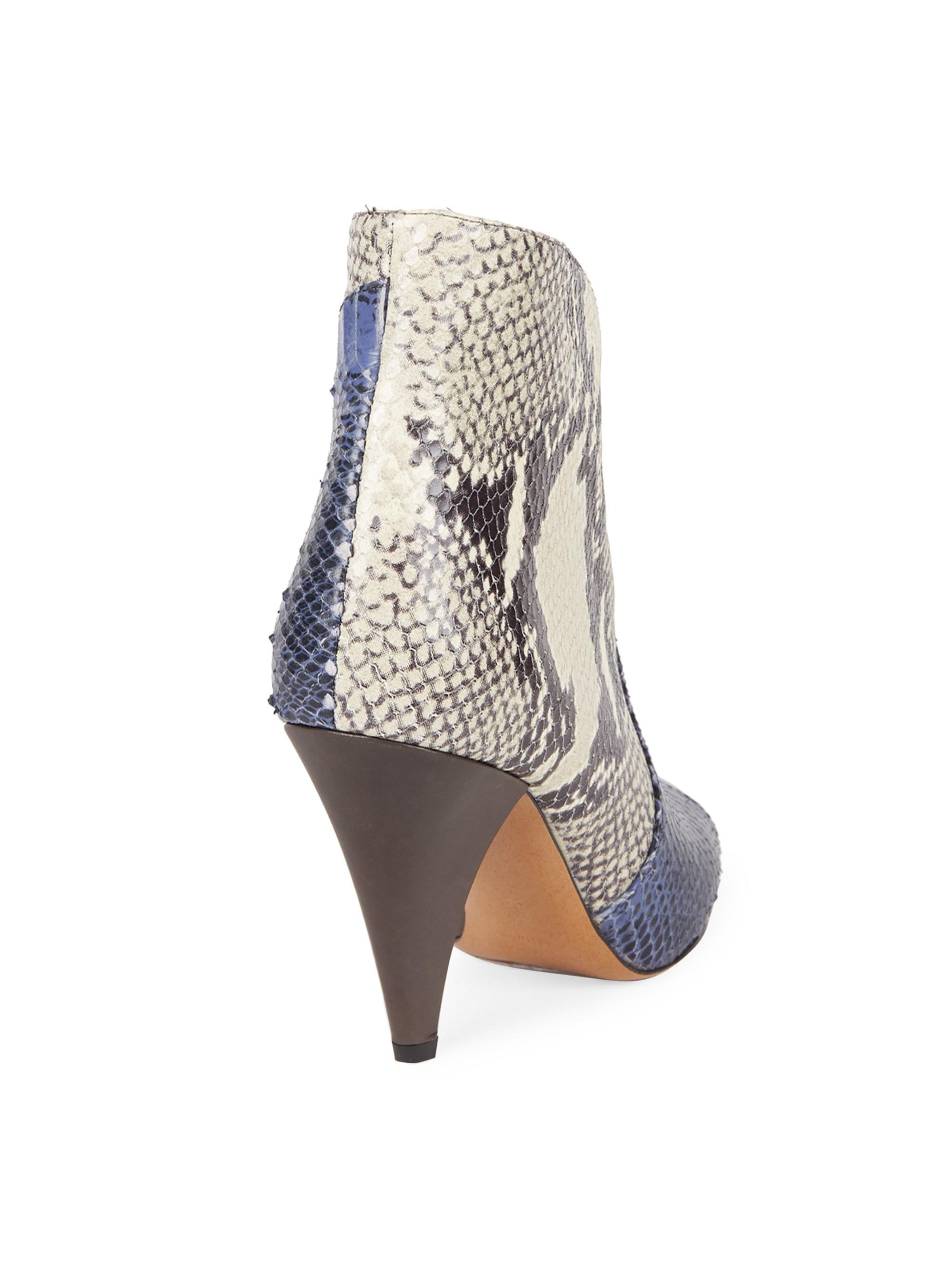 isabel marant snakeskin ankle boots