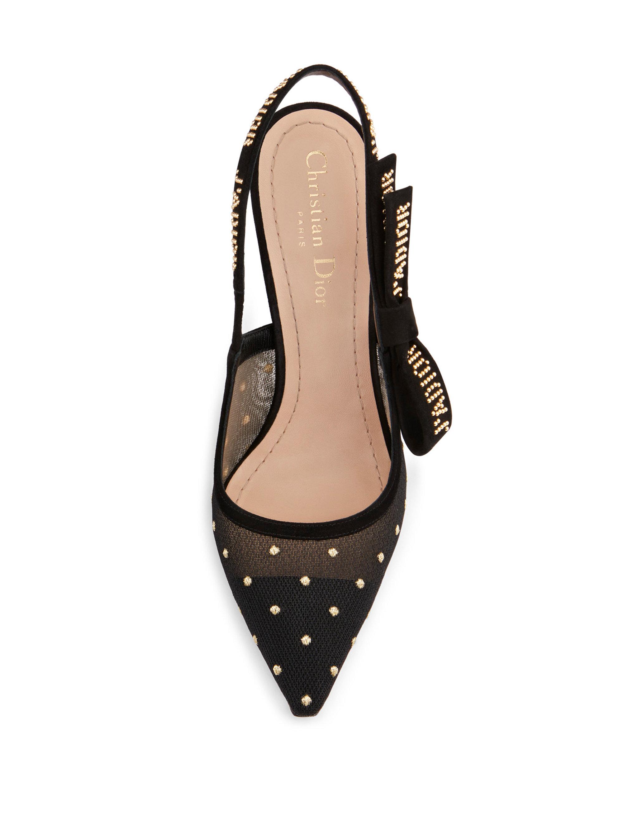 Dior Suede J'a Slingback Pump in Black Gold (Black) Lyst