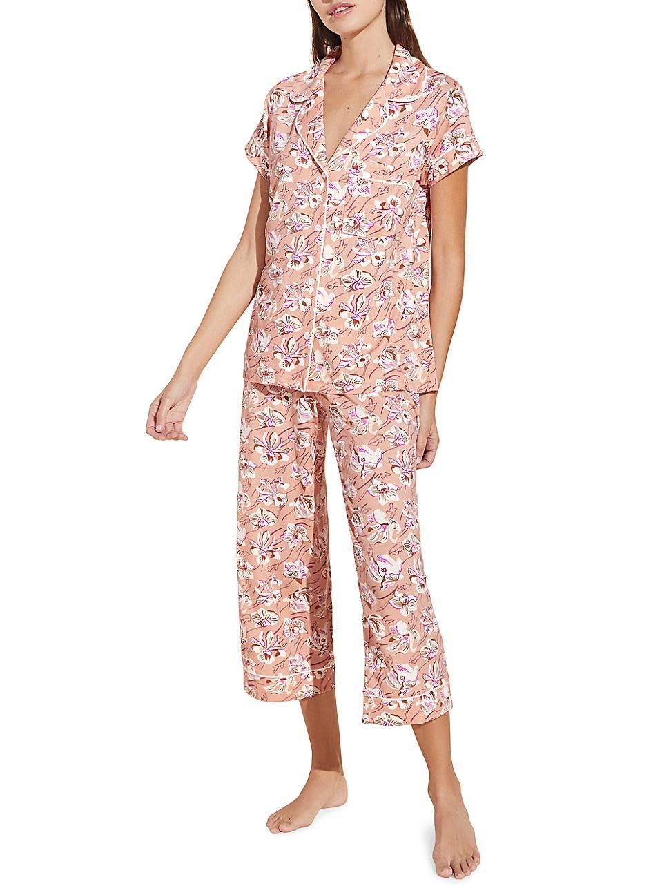 Eberjey Gisele Printed 2piece Pajama Set in Pink Lyst
