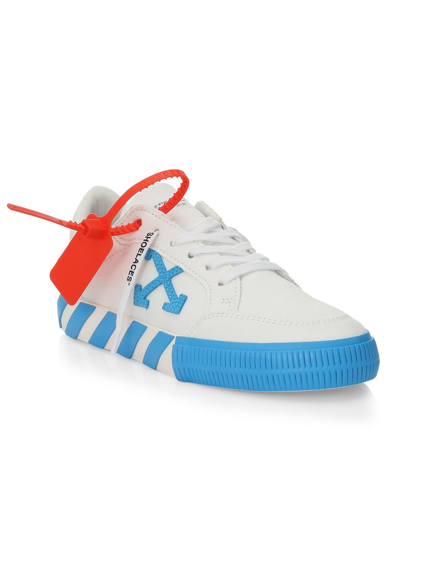 Off-White c/o Virgil Abloh Arrow Low-top Neon Canvas Sneakers in White ...
