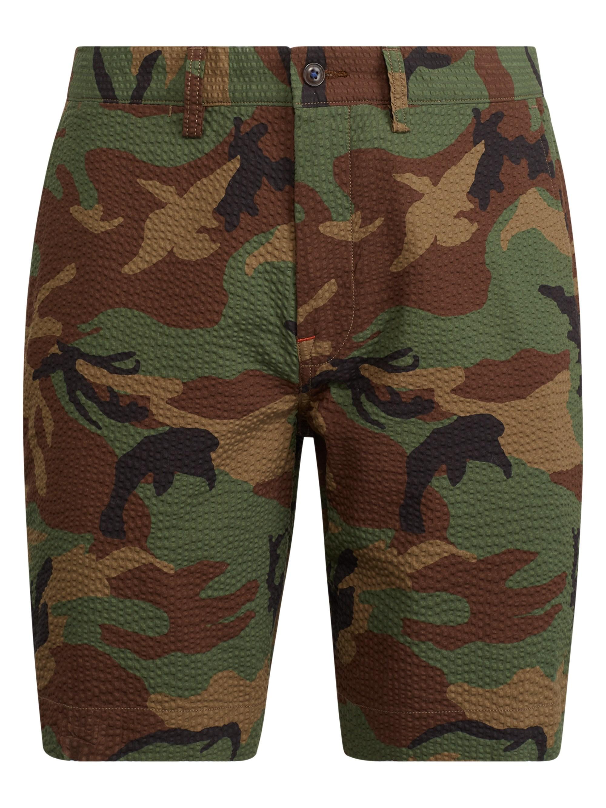 Lyst - Polo Ralph Lauren Men's Seersucker Camouflage Flat Shorts - Camo ...