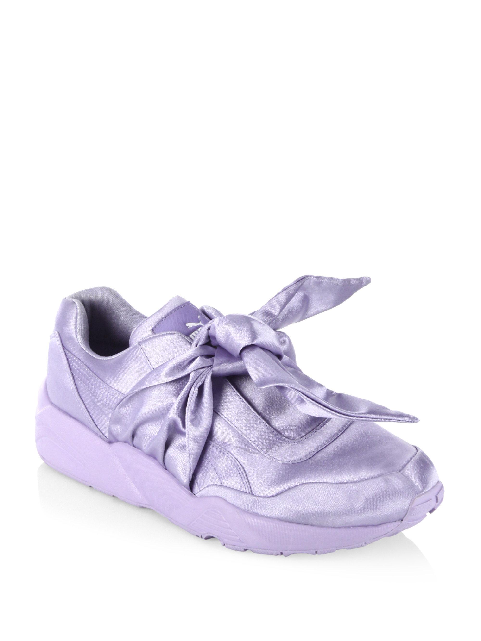 PUMA Satin Fenty By Rihanna Bow Sneaker in Lavender (Blue) | Lyst