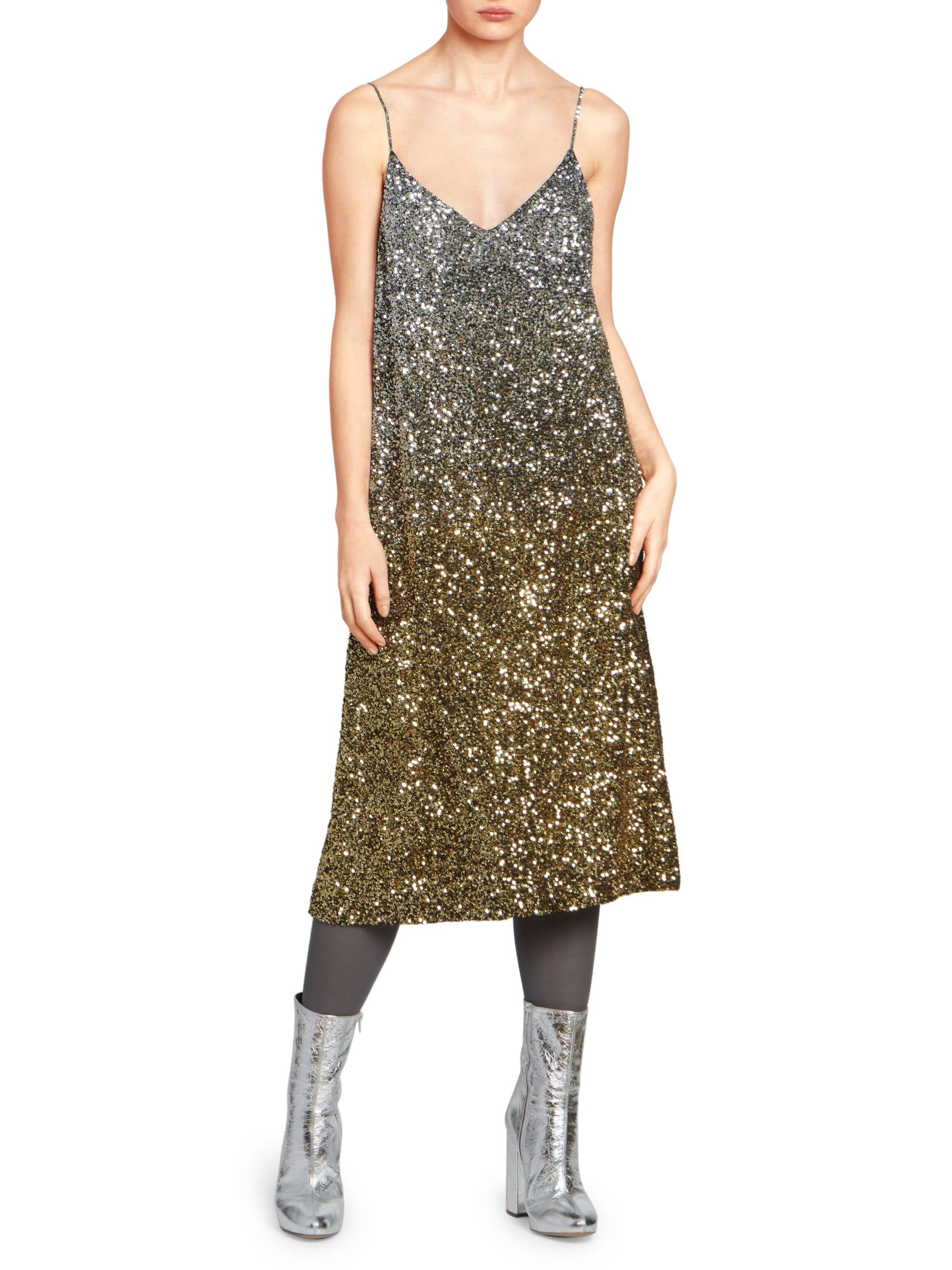 black and gold ombre dress