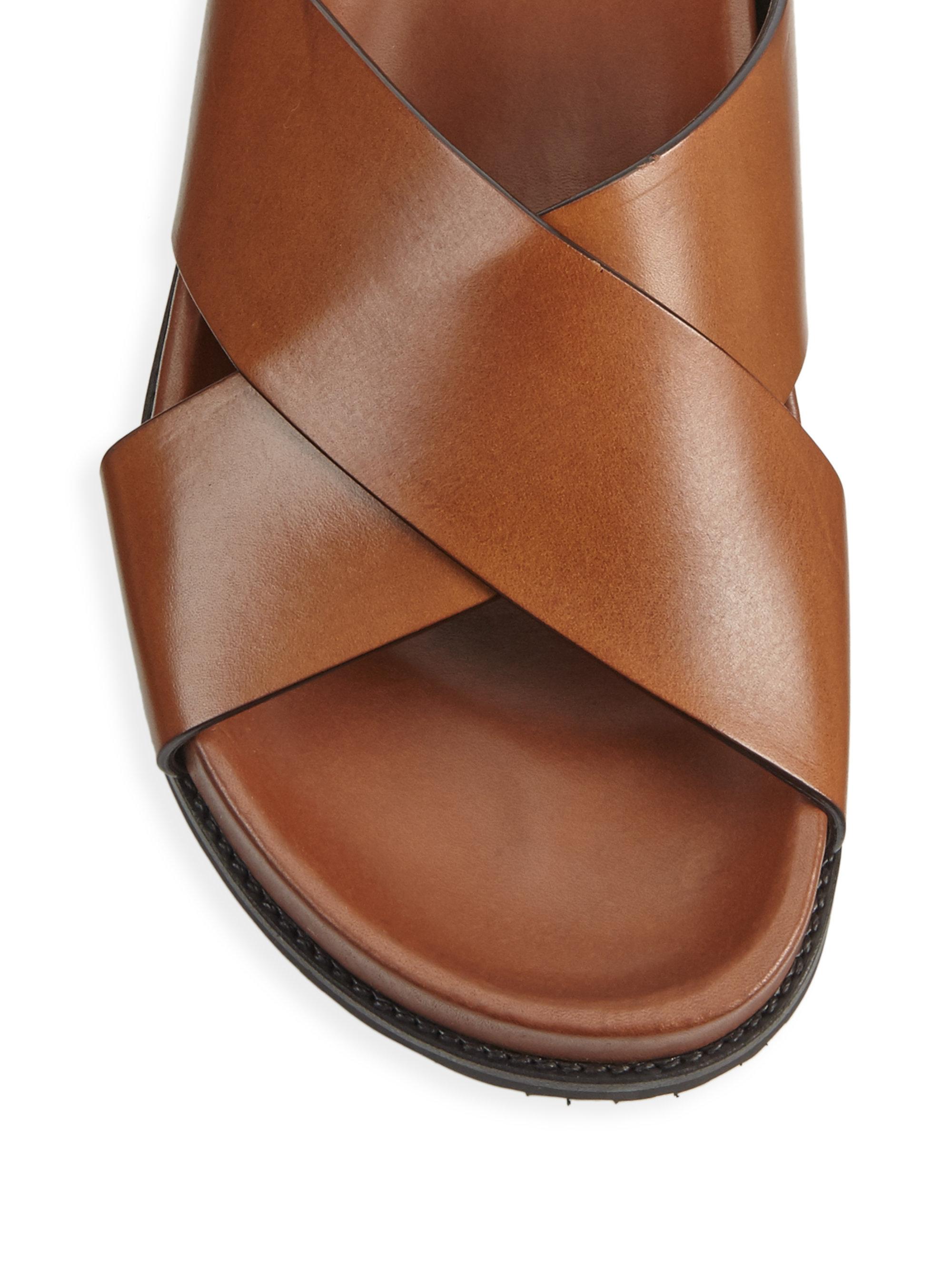 criss cross leather sandals