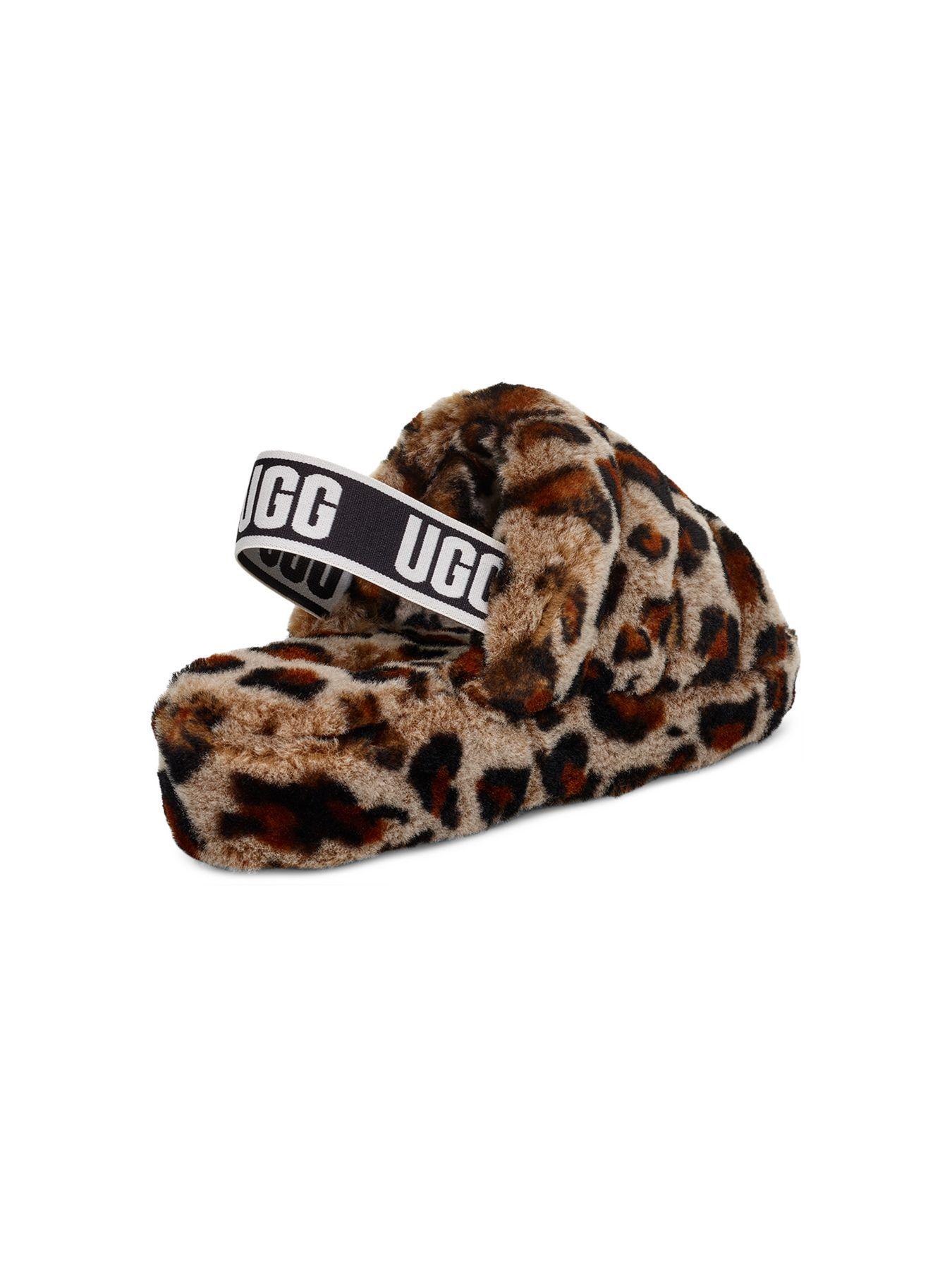 ugg fluff yeah womens leopard slippers