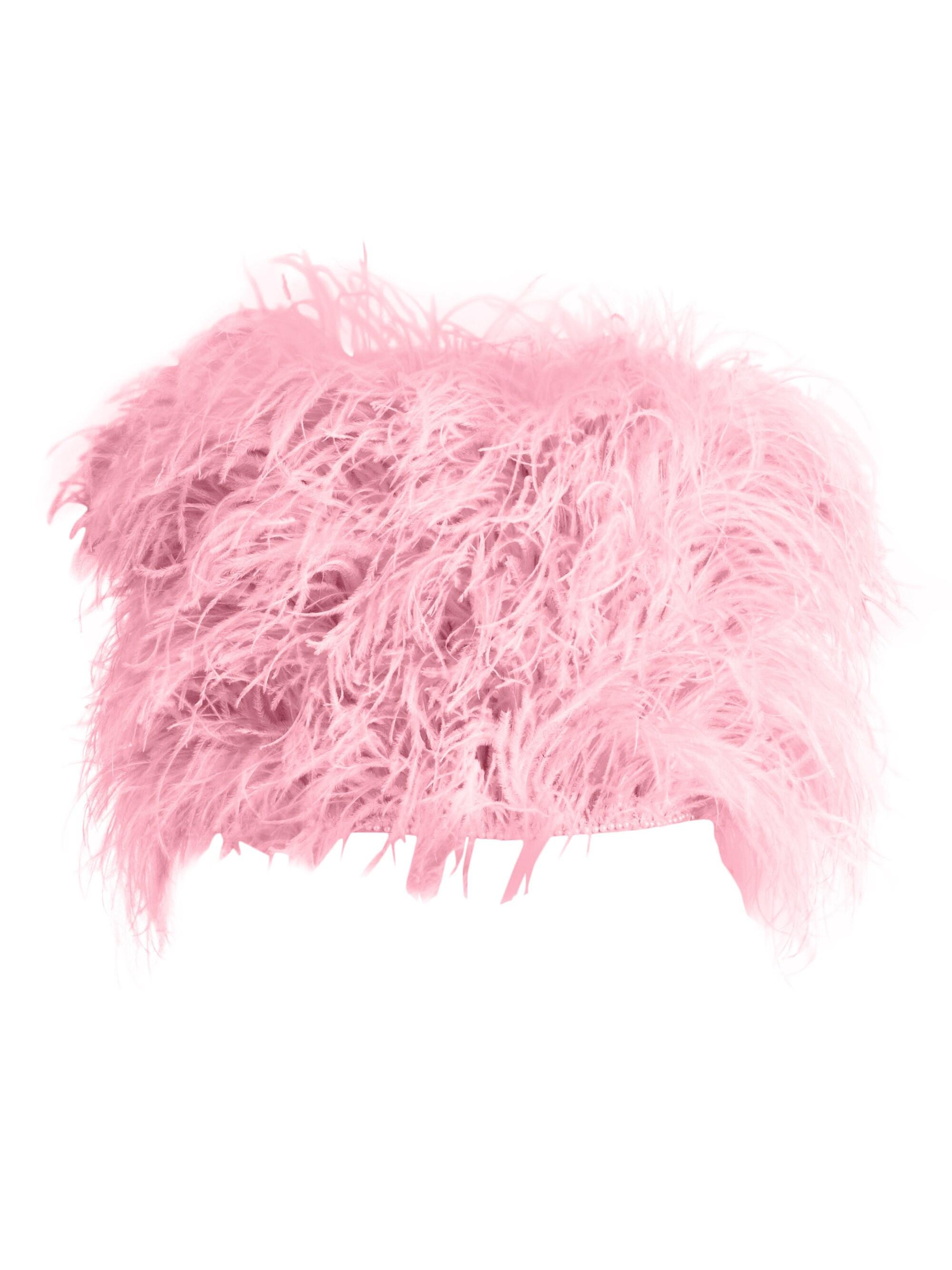 The Attico Women's Ostrich Feather Crop Top - Pink - Lyst