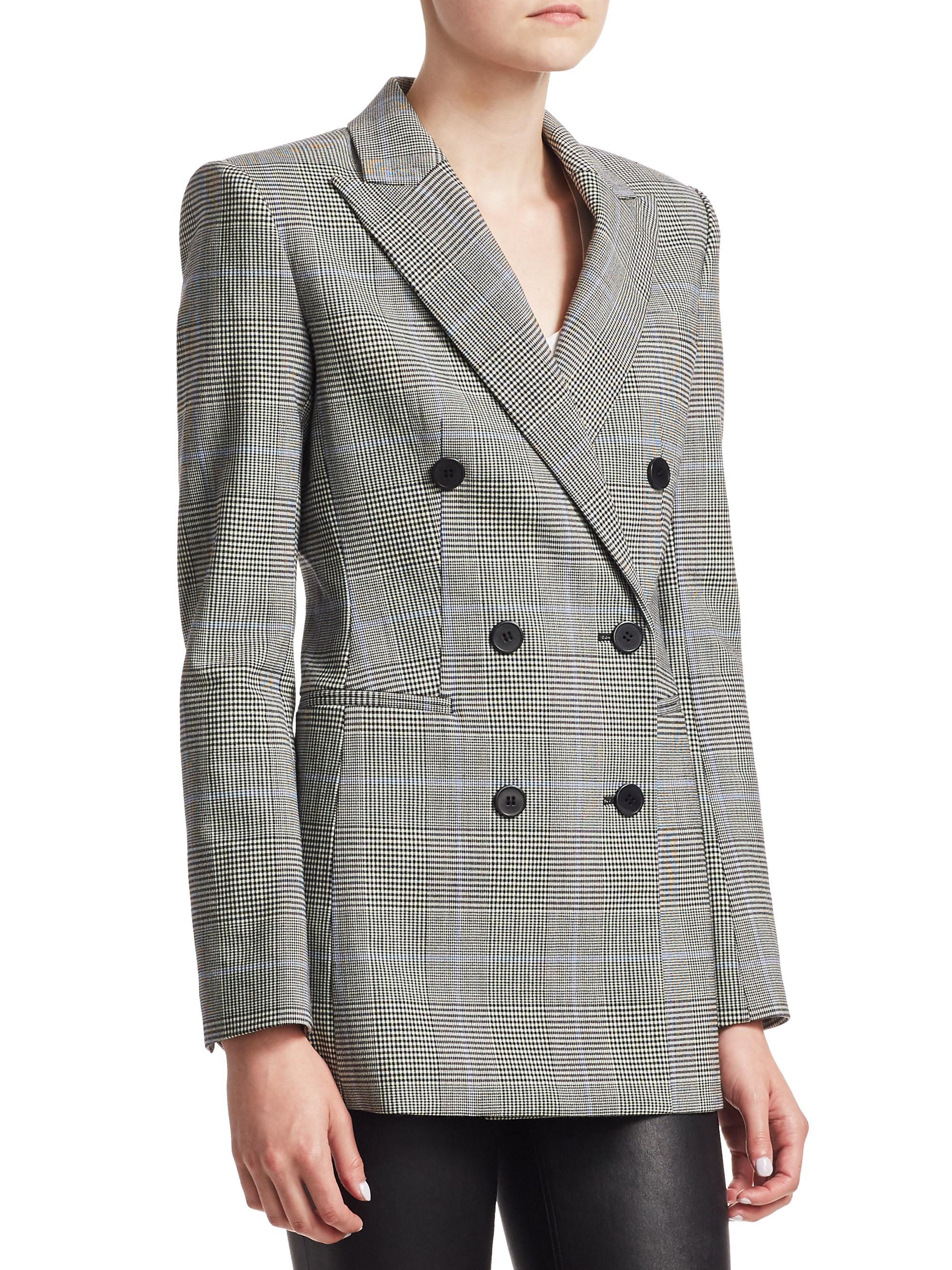 theory plaid blazer