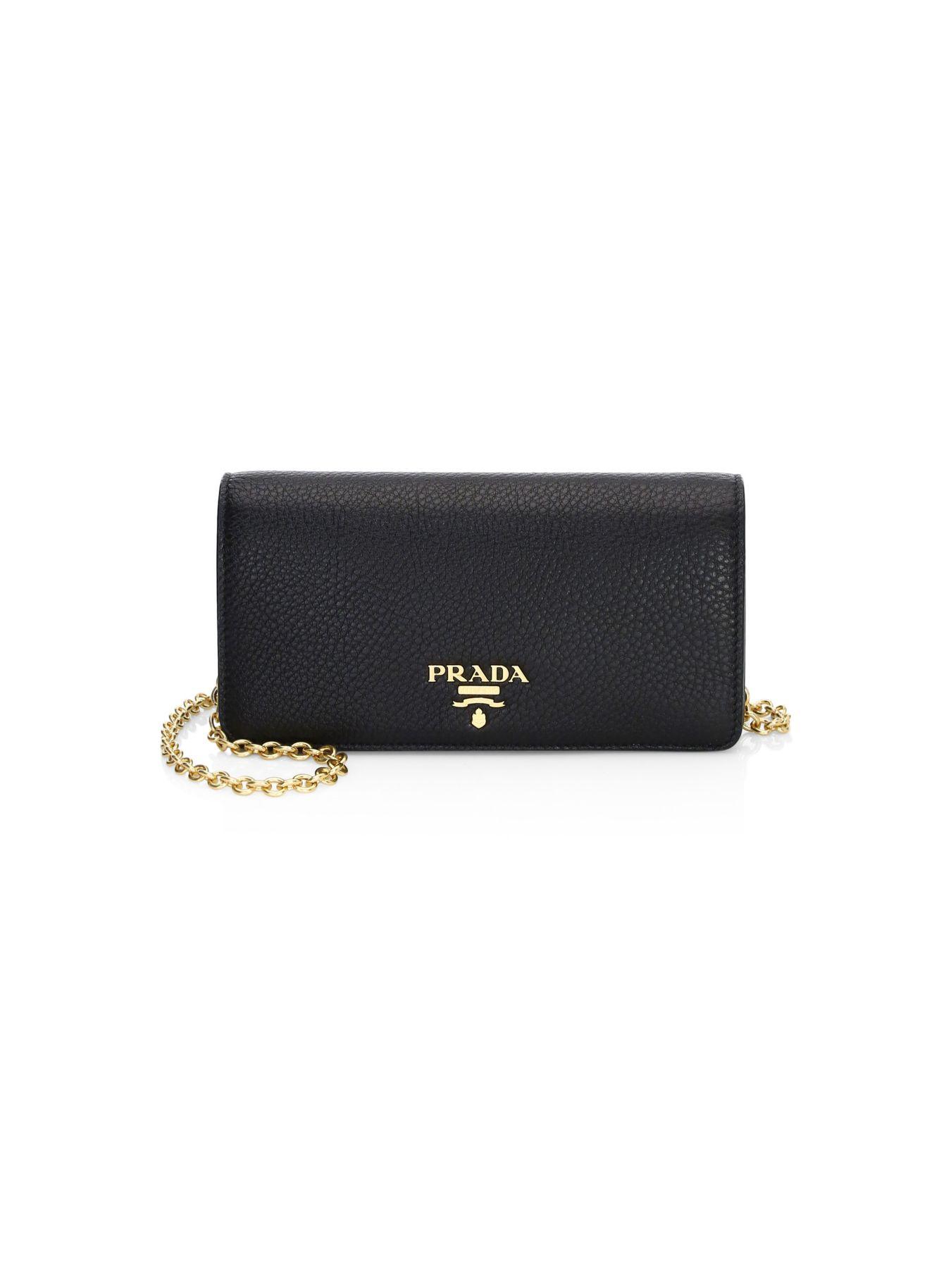 Prada Bandoliera in Pelle Black Sarafino Handbag