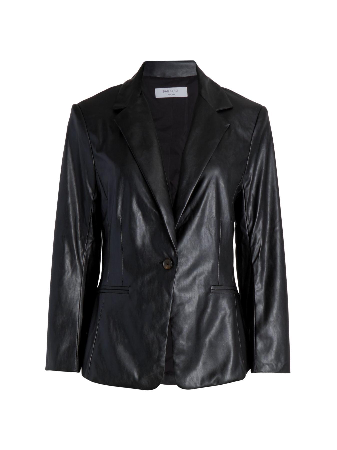 Bailey 44 Adelaide Leather Blazer in Black - Lyst