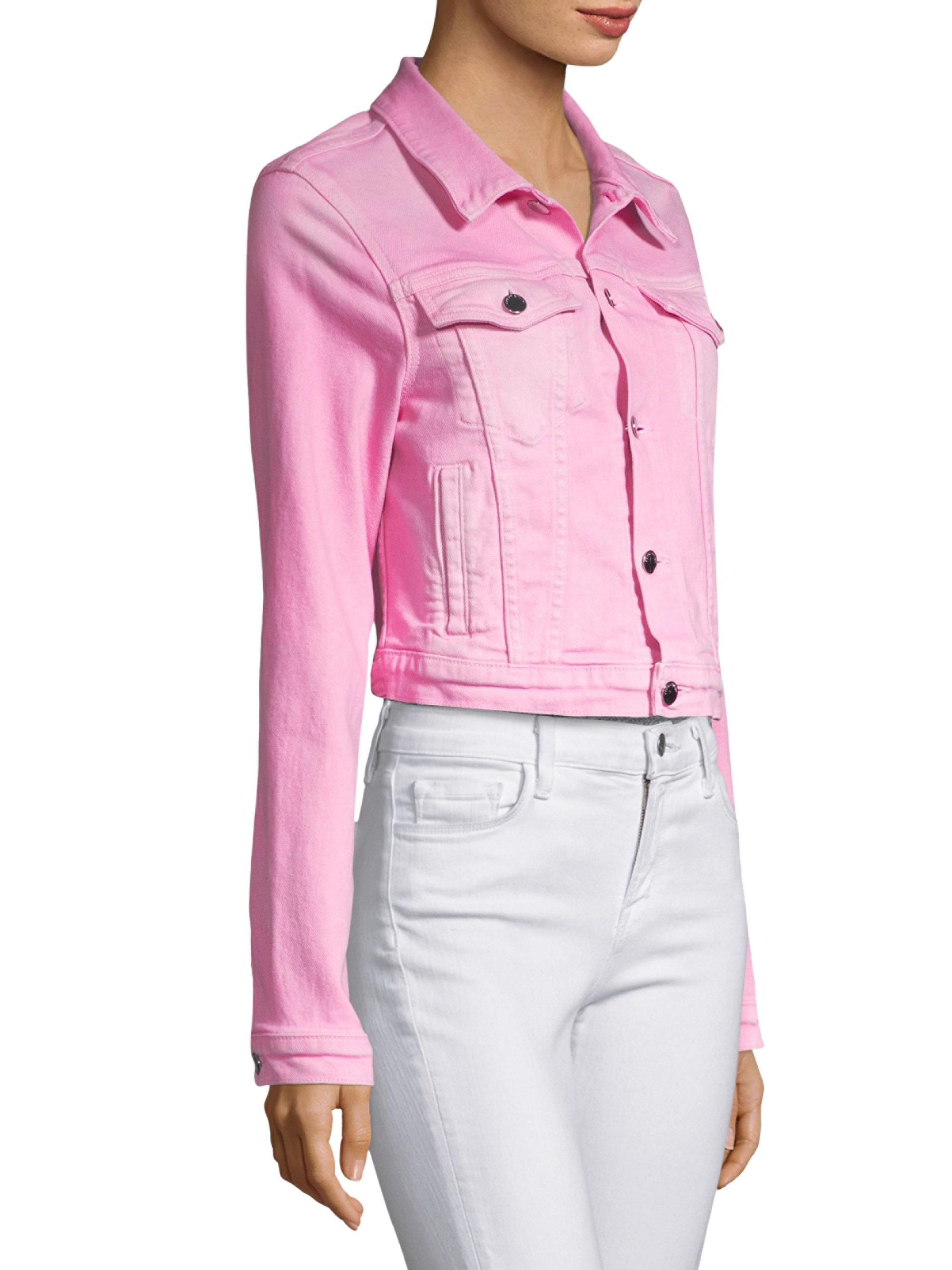 dusky pink cropped jacket