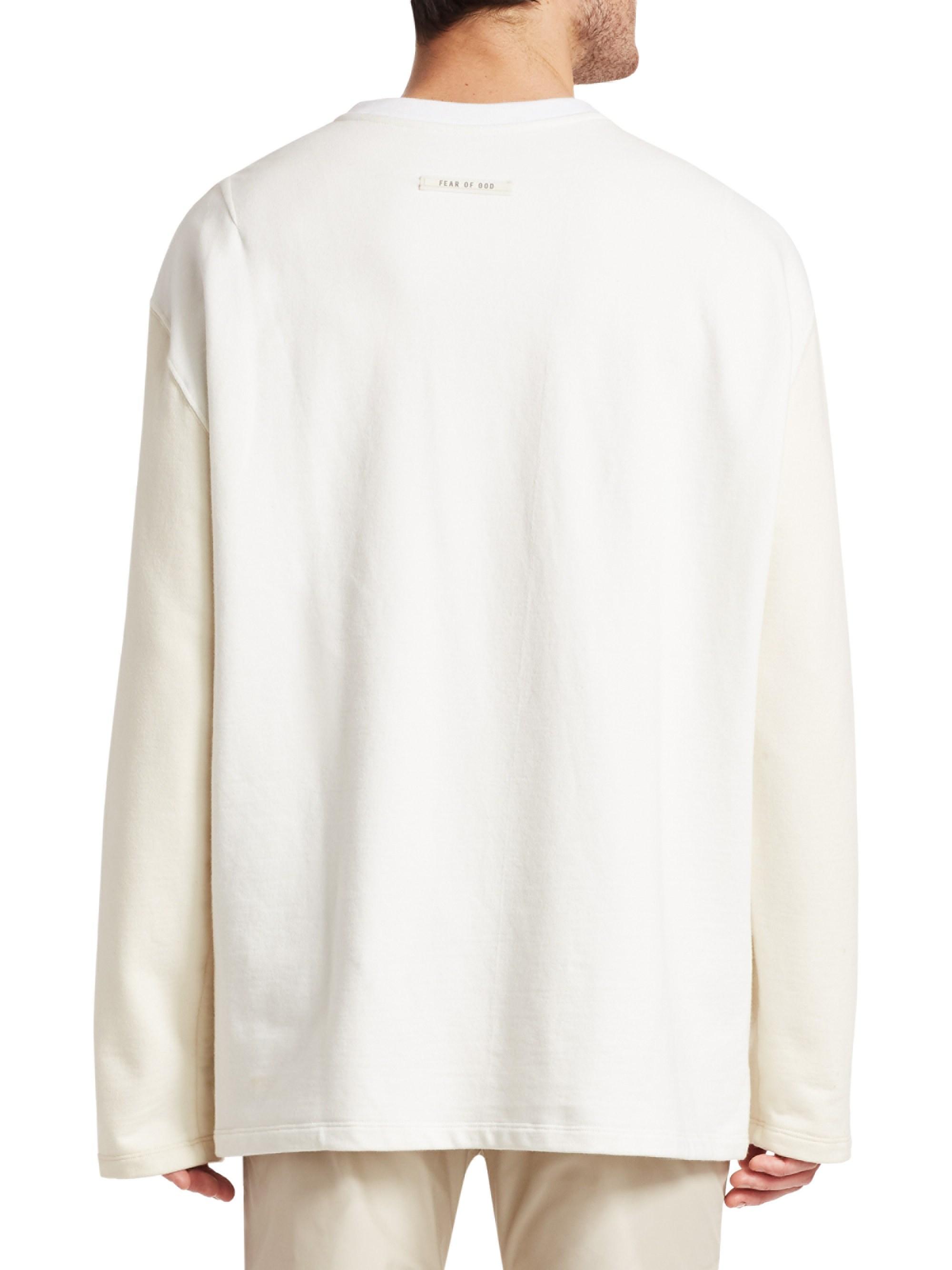 Fear Of God Sixth Long-sleeve Henley Pullover in White for Men - Lyst