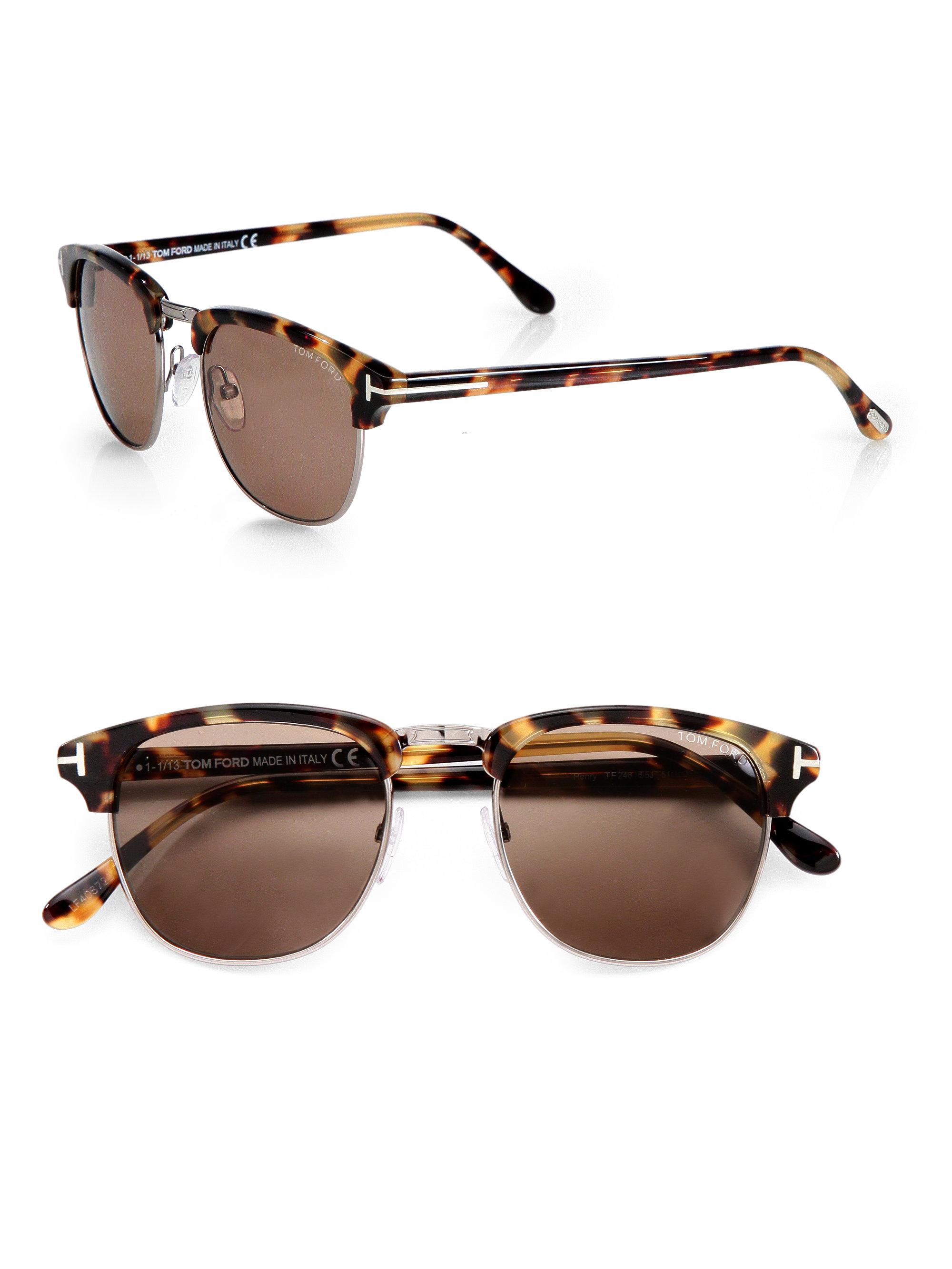 Tom Ford Henry Retro Sunglasses in Tortoise (Brown) for Men Lyst