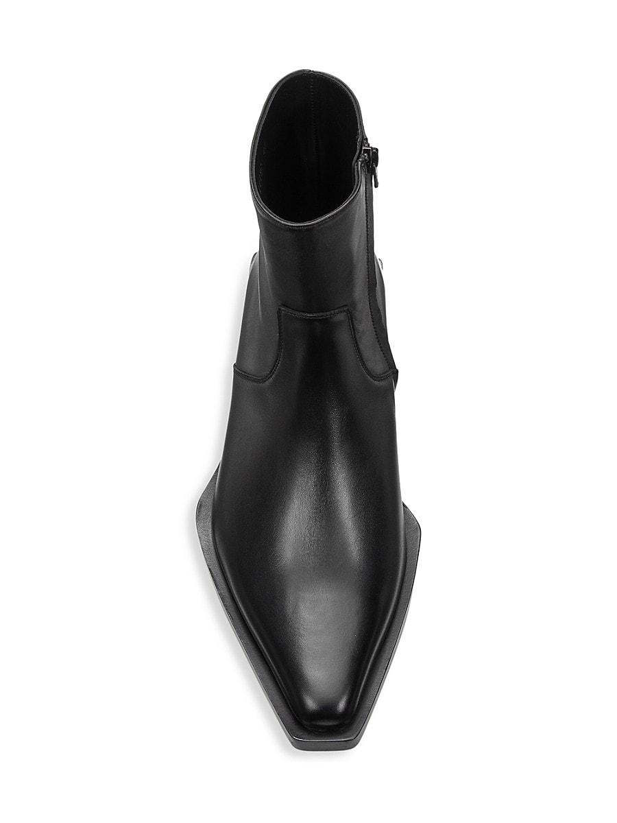 NEW Balenciaga $1,150 Black Leather TIAGA 45mm Ankle Boot Bootie