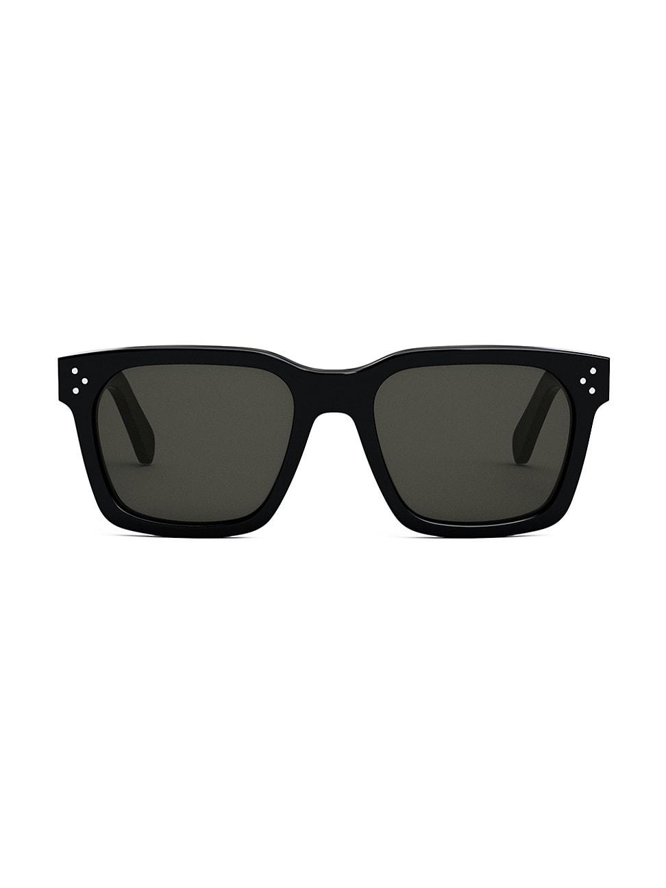 Celine Bold 3 Dots 53mm Square Sunglasses in Black for Men Lyst