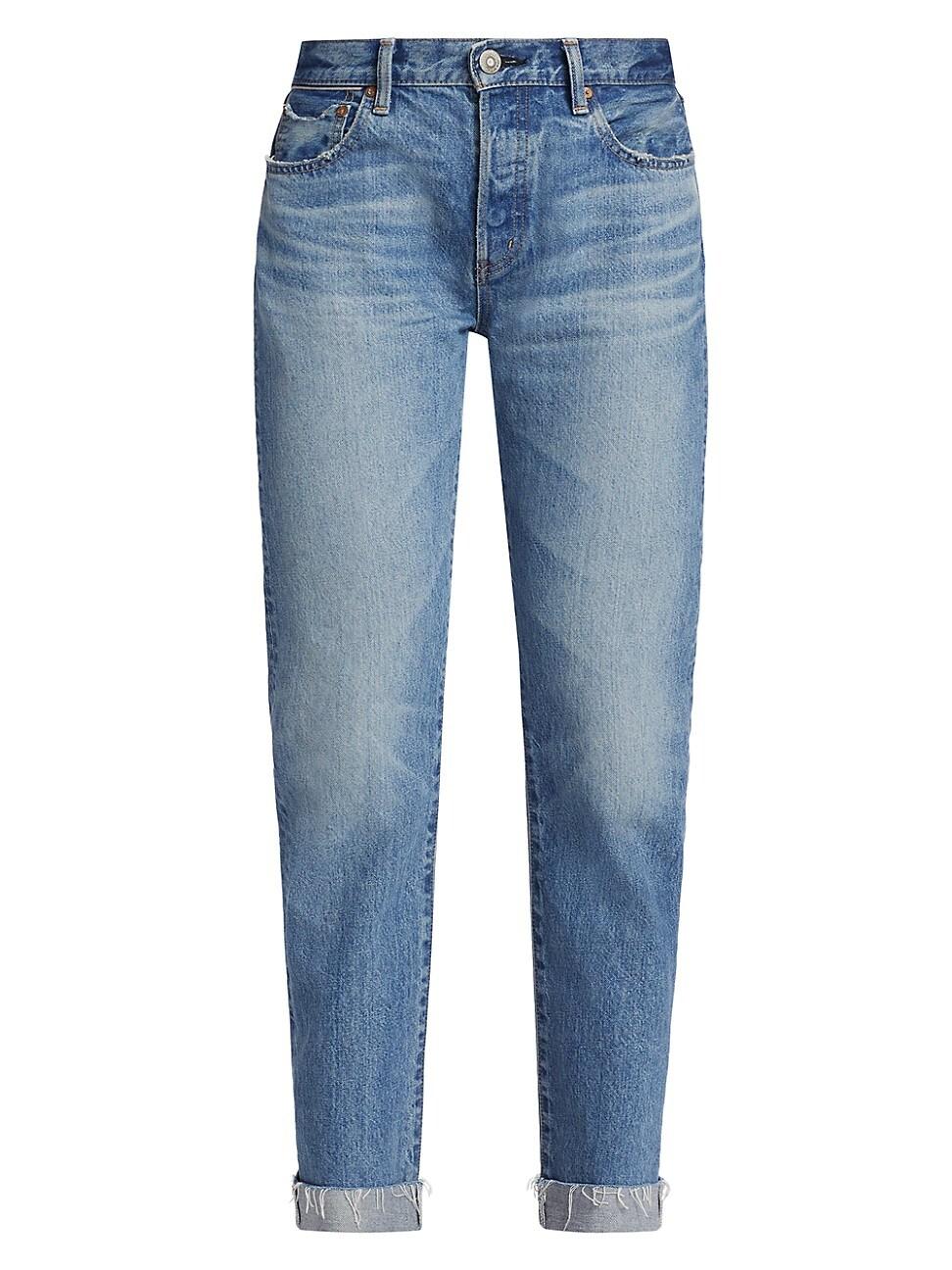 Moussy Seagraves Straight-leg Jeans in Blue | Lyst