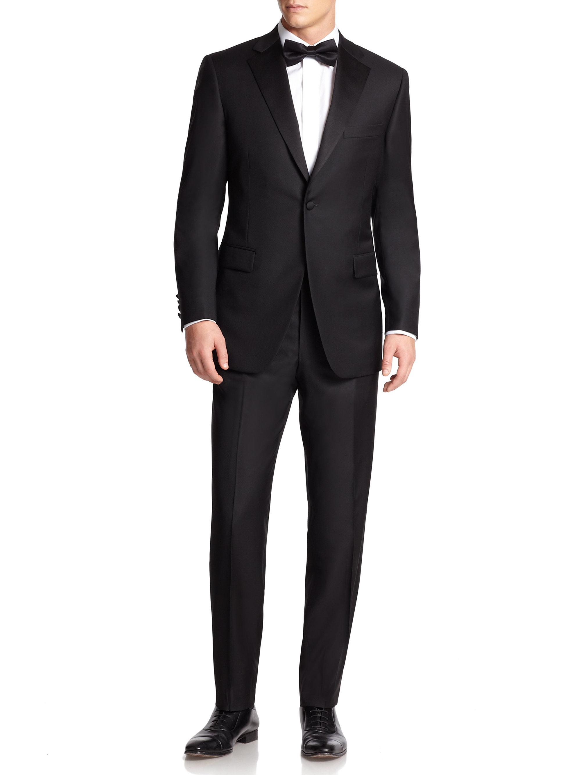 Saks Fifth Avenue Samuelsohn Classicfit Notched Lapel Wool Tuxedo in