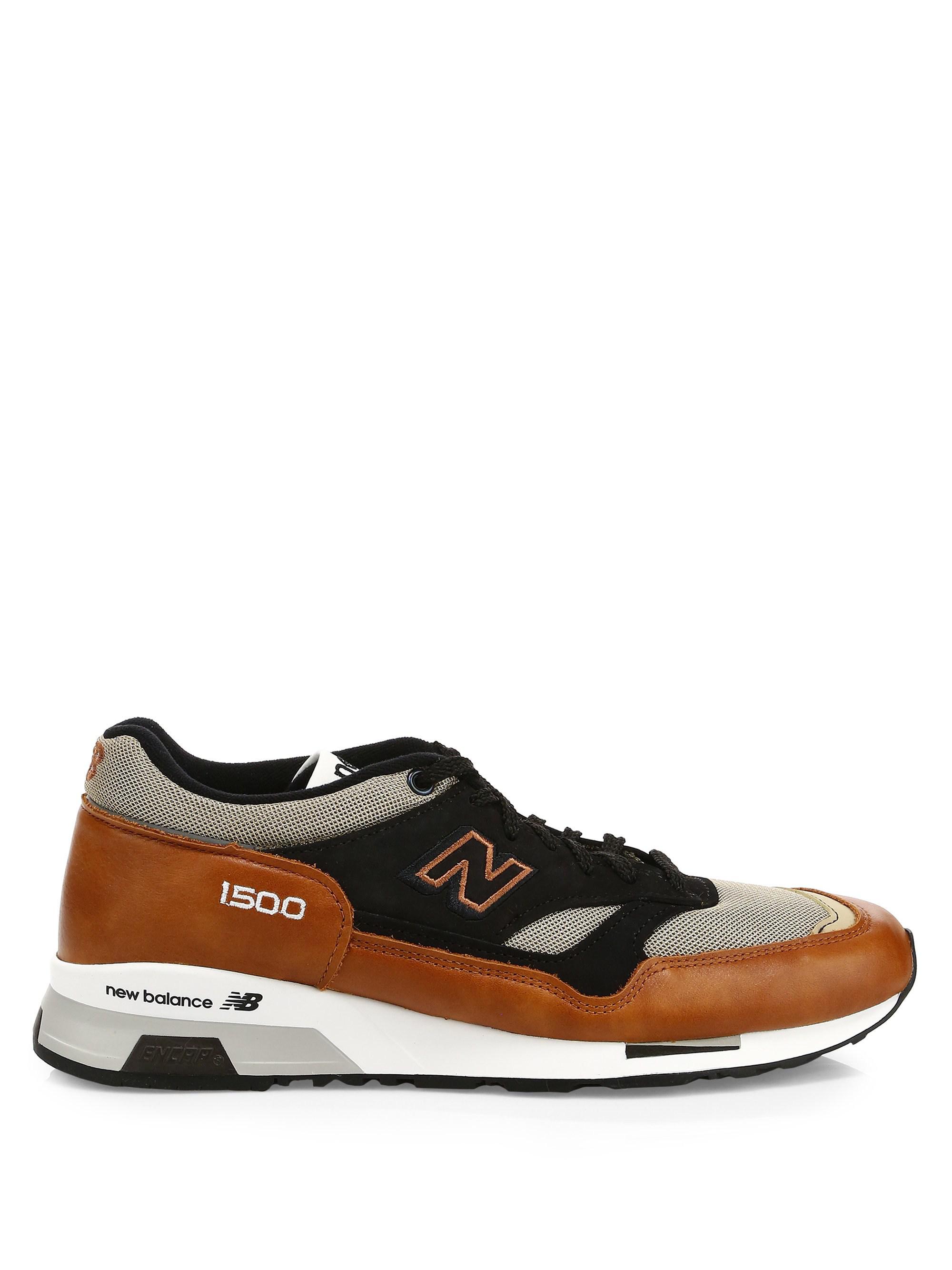 New Balance 1500 Made In Uk Leather Sneakers in Brown for | Lyst