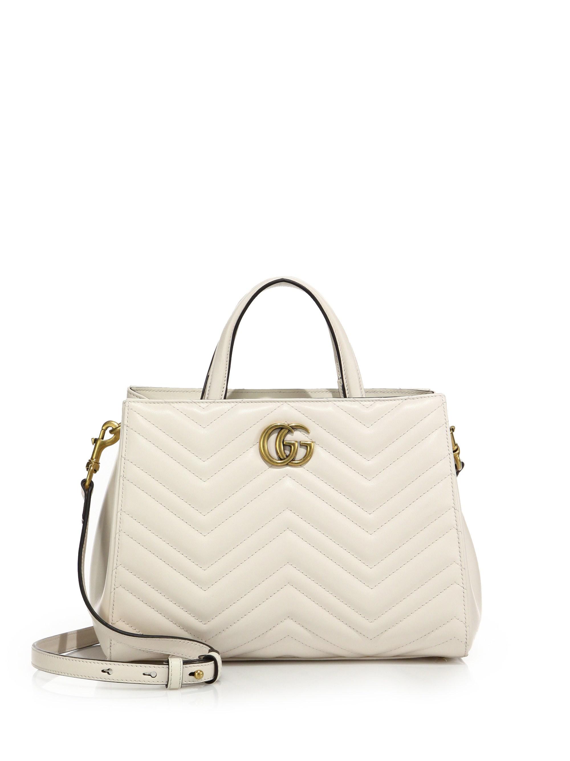 gucci marmont top handle white