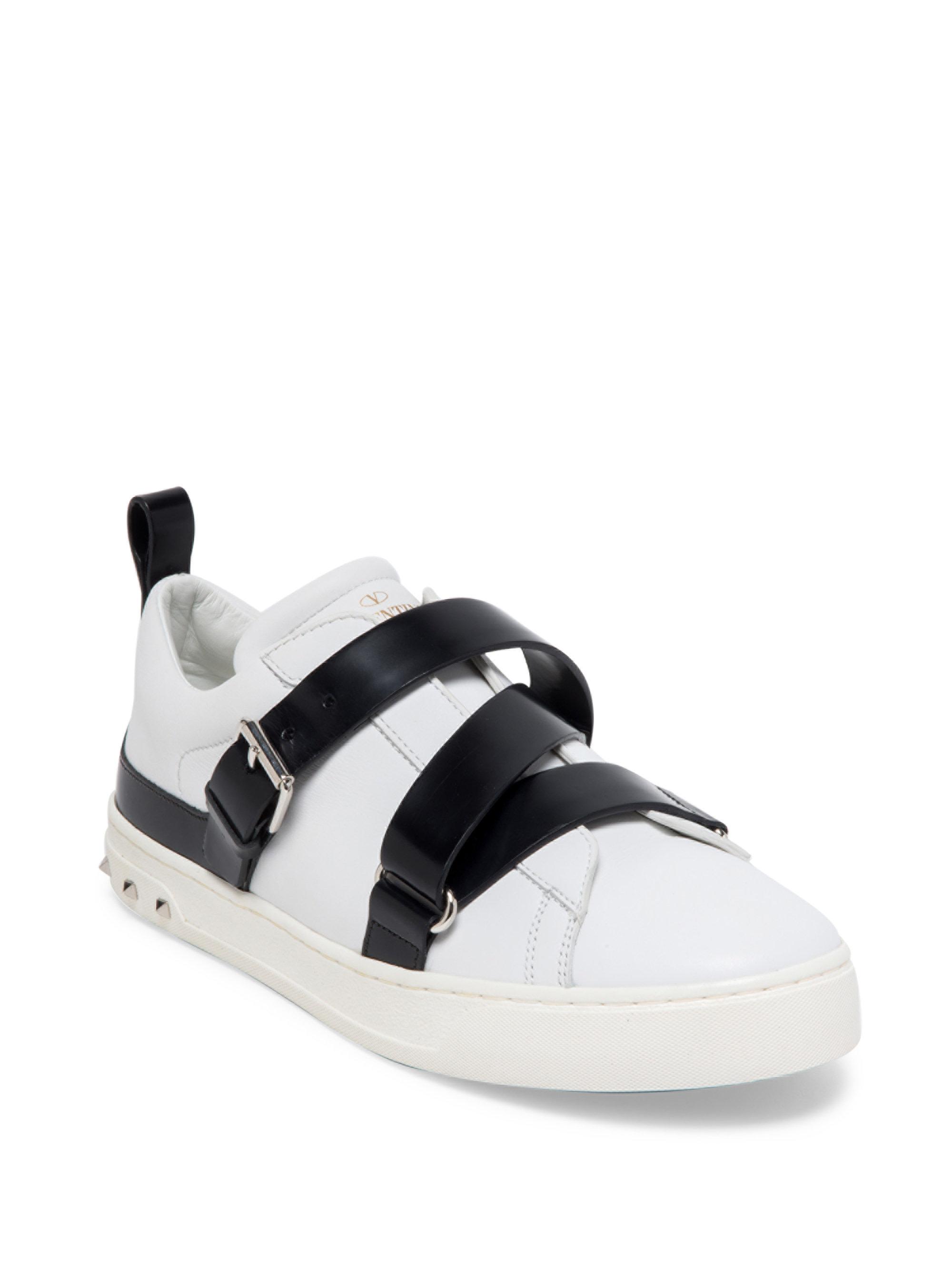 Valentino V-punk Leather Sneakers in 