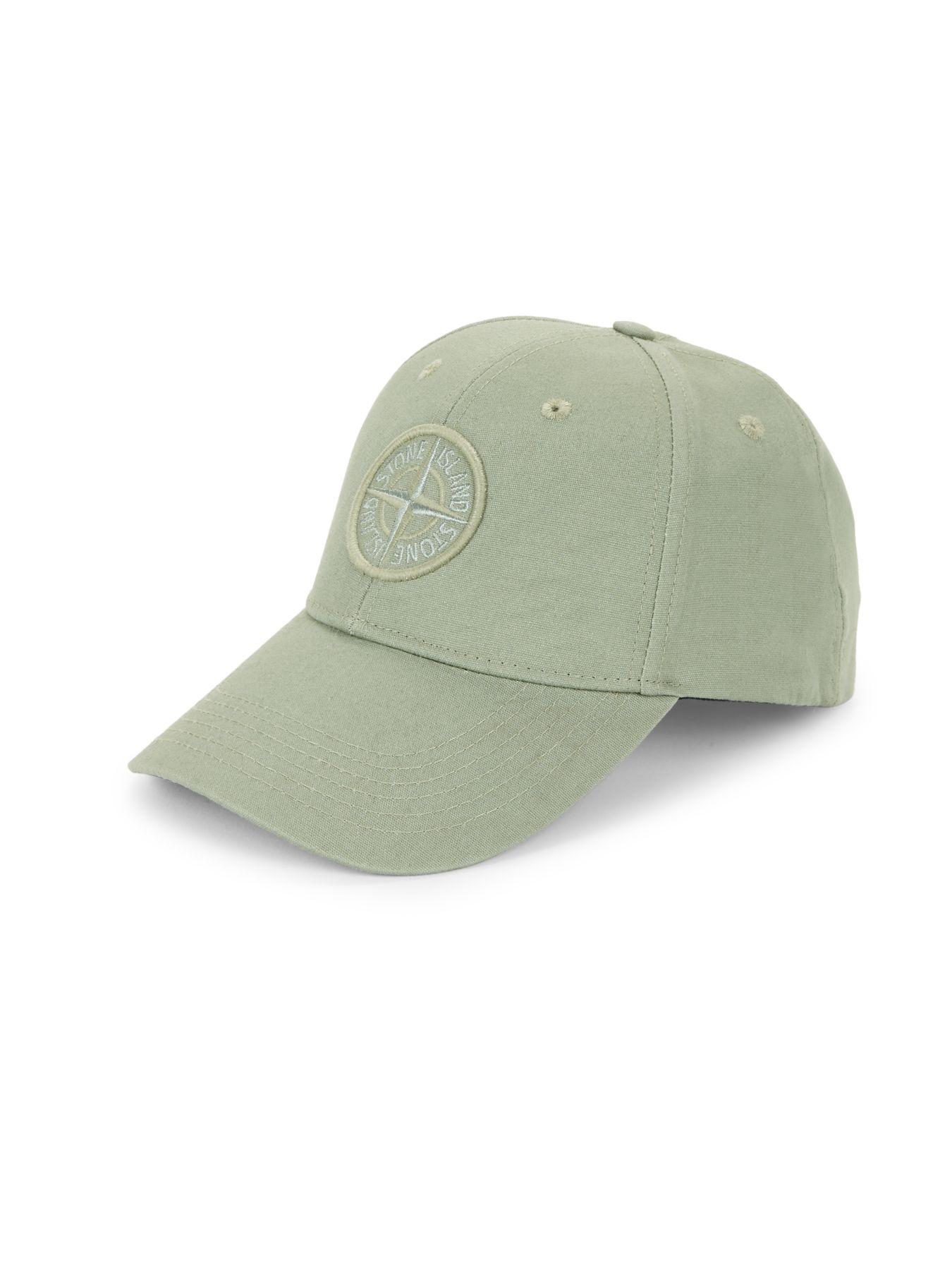 stone island green cap