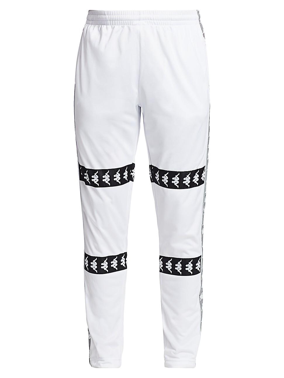 kappa white track pants