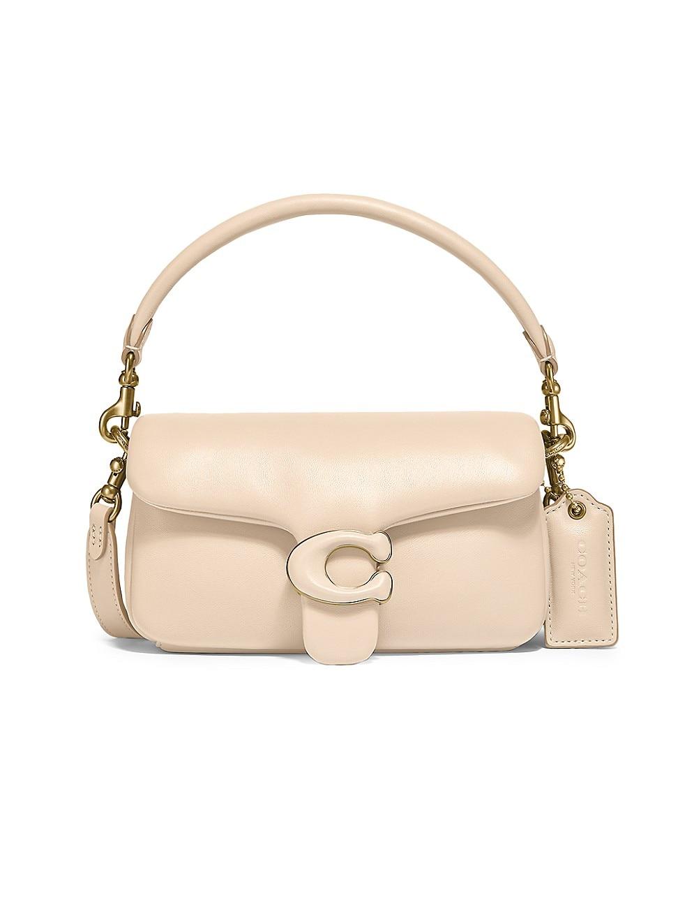 COACH Pillow Tabby 18 Leather Shoulder Bag in Ivory (White) | Lyst