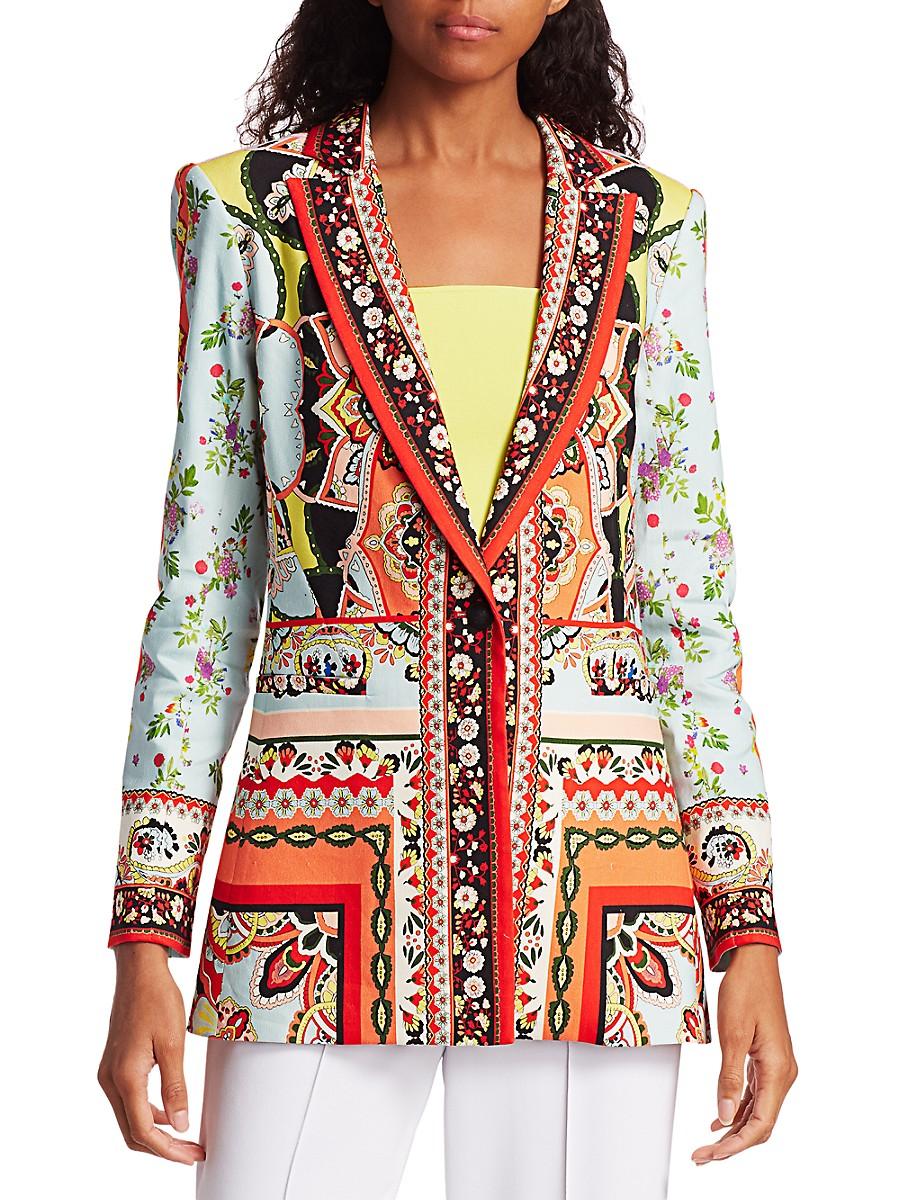 Alice and olivia nate floral blazer Clearance