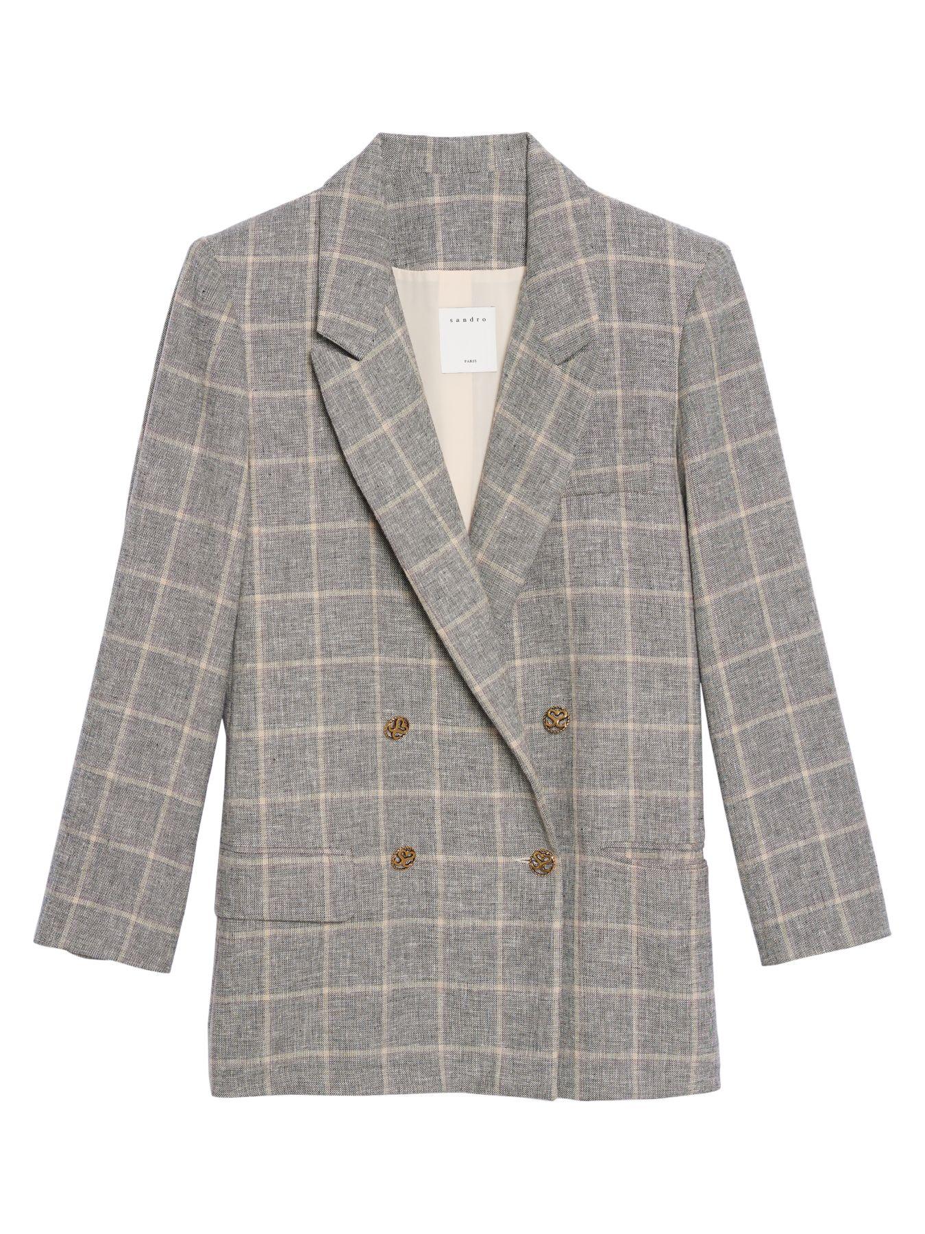 sandro plaid blazer
