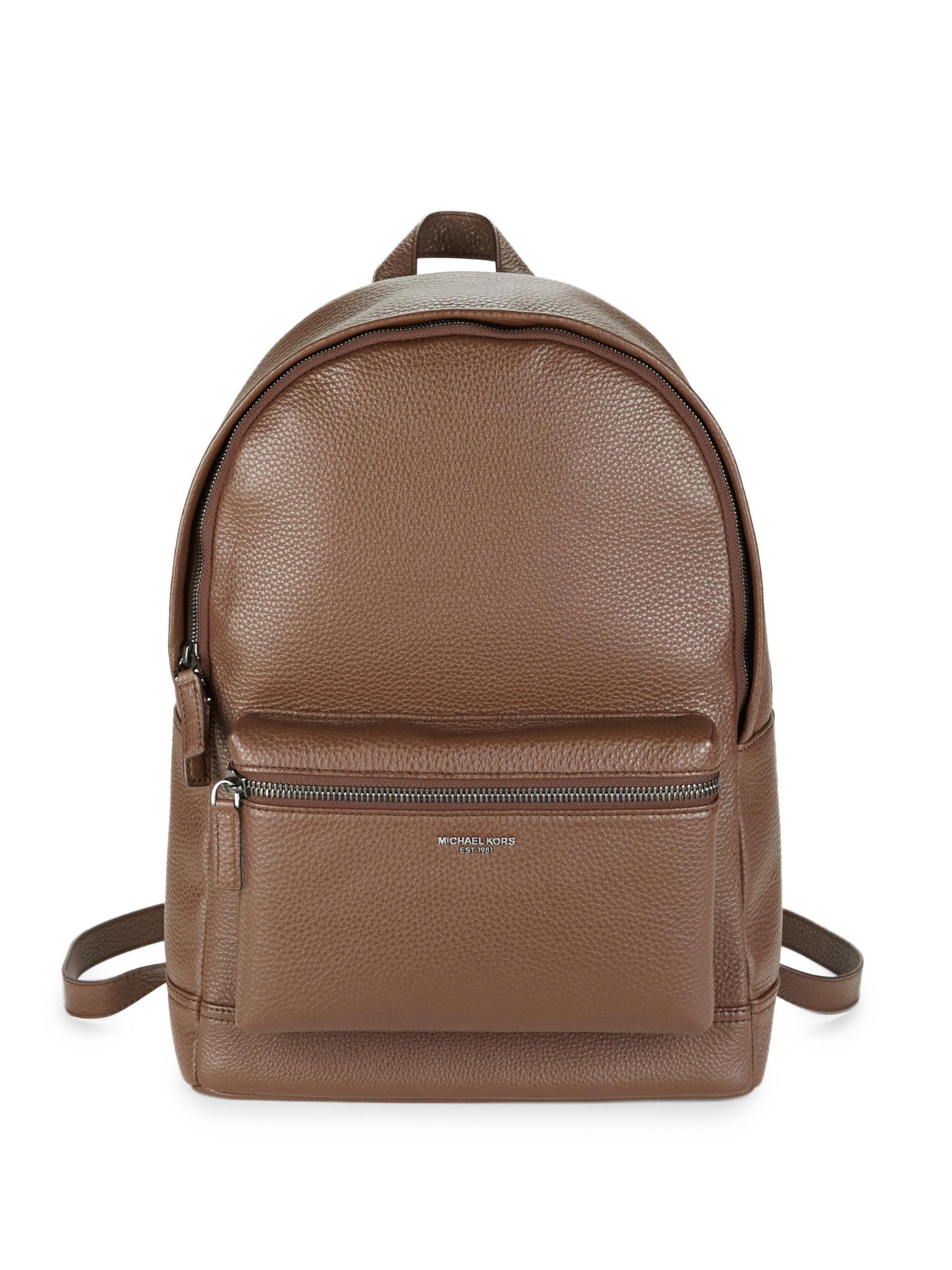 Michael kors mens bryant leather backpack hotsell