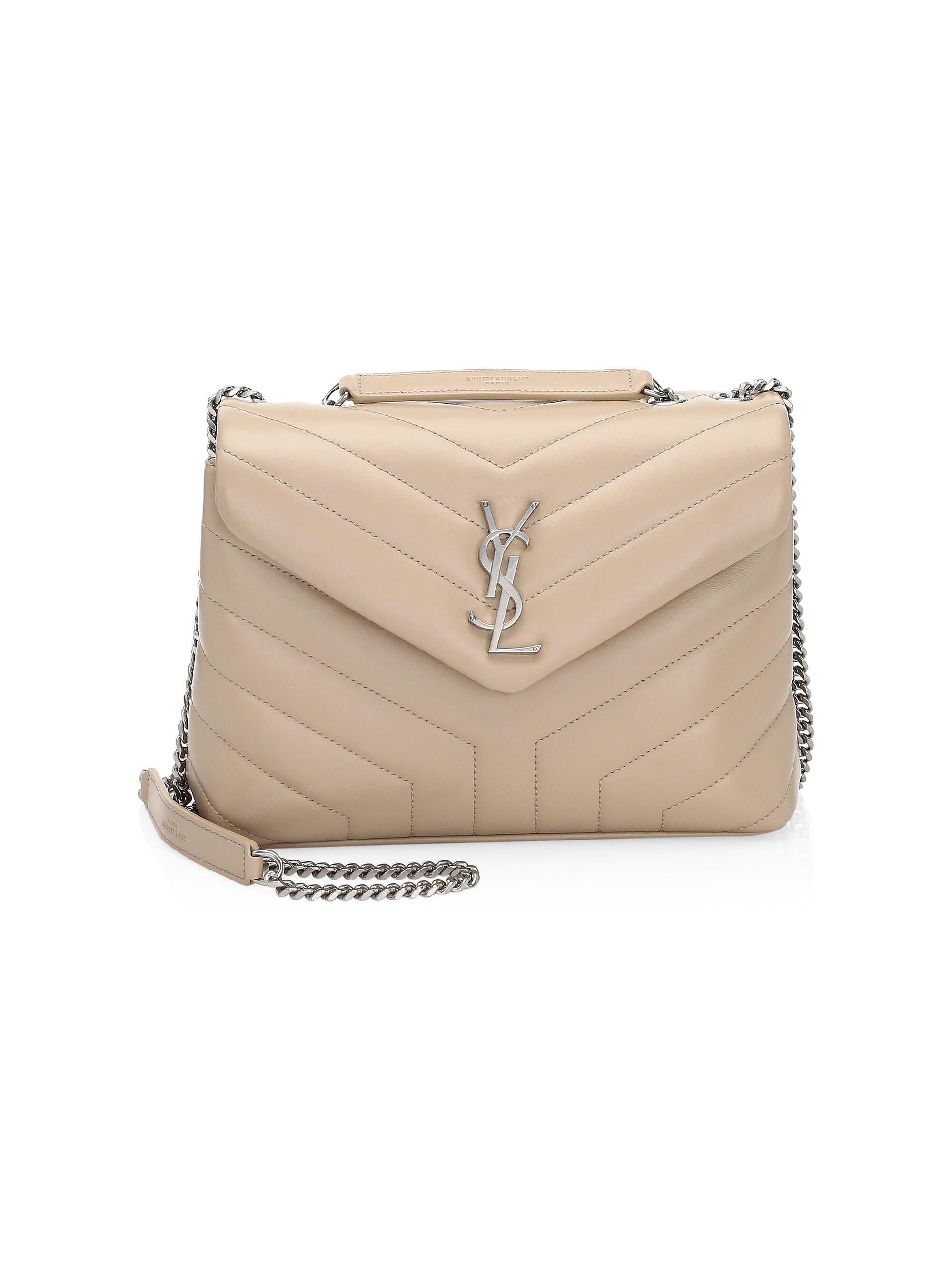 ysl small loulou dark beige