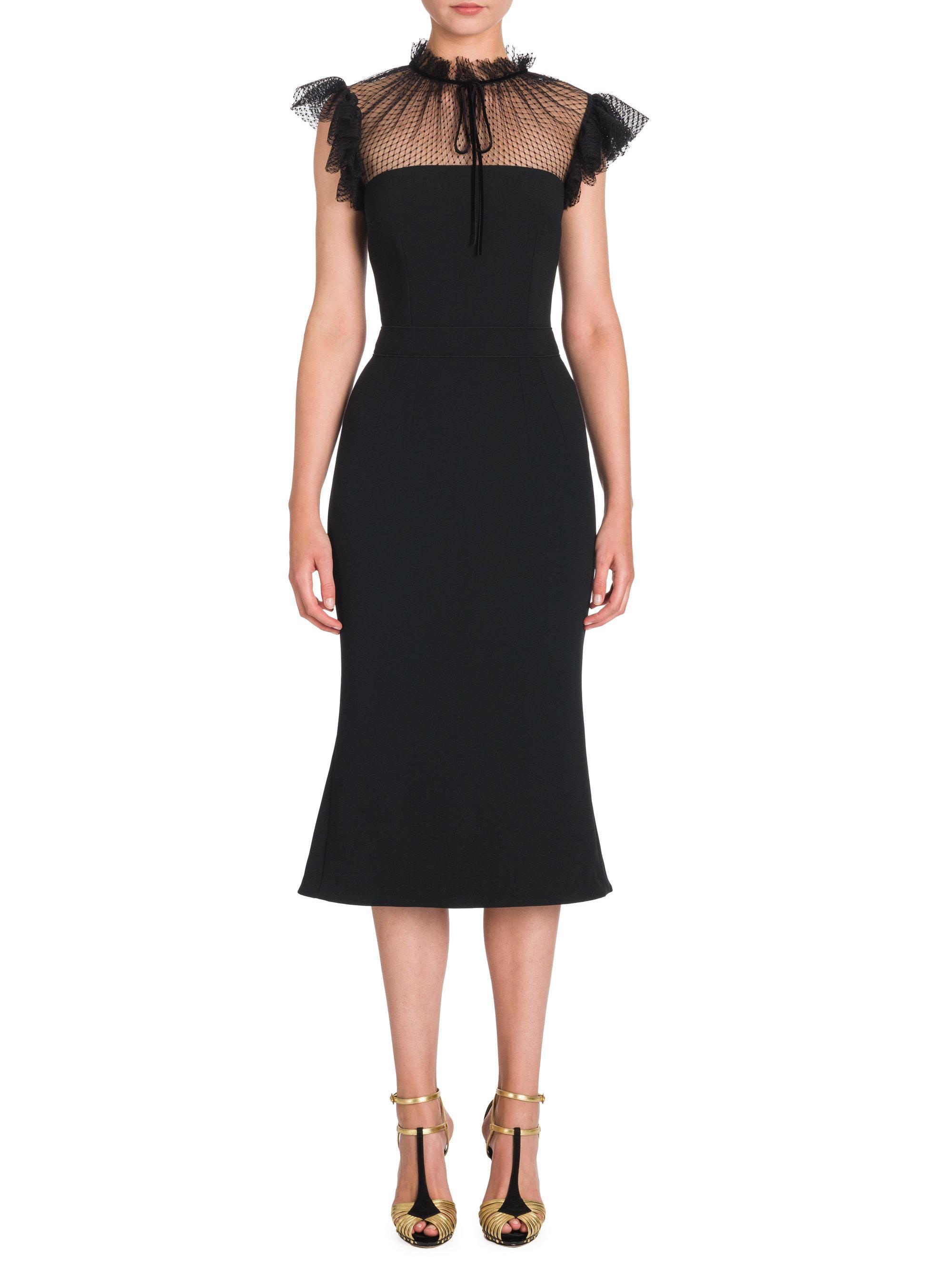 dolce and gabbana black tulle dress