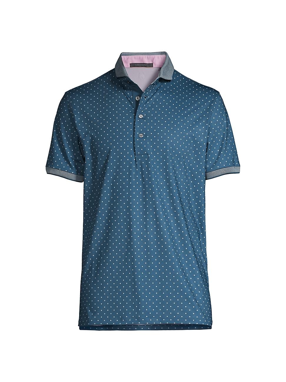 Greyson Icon Polka Dot Polo Shirt in Blue for Men Lyst