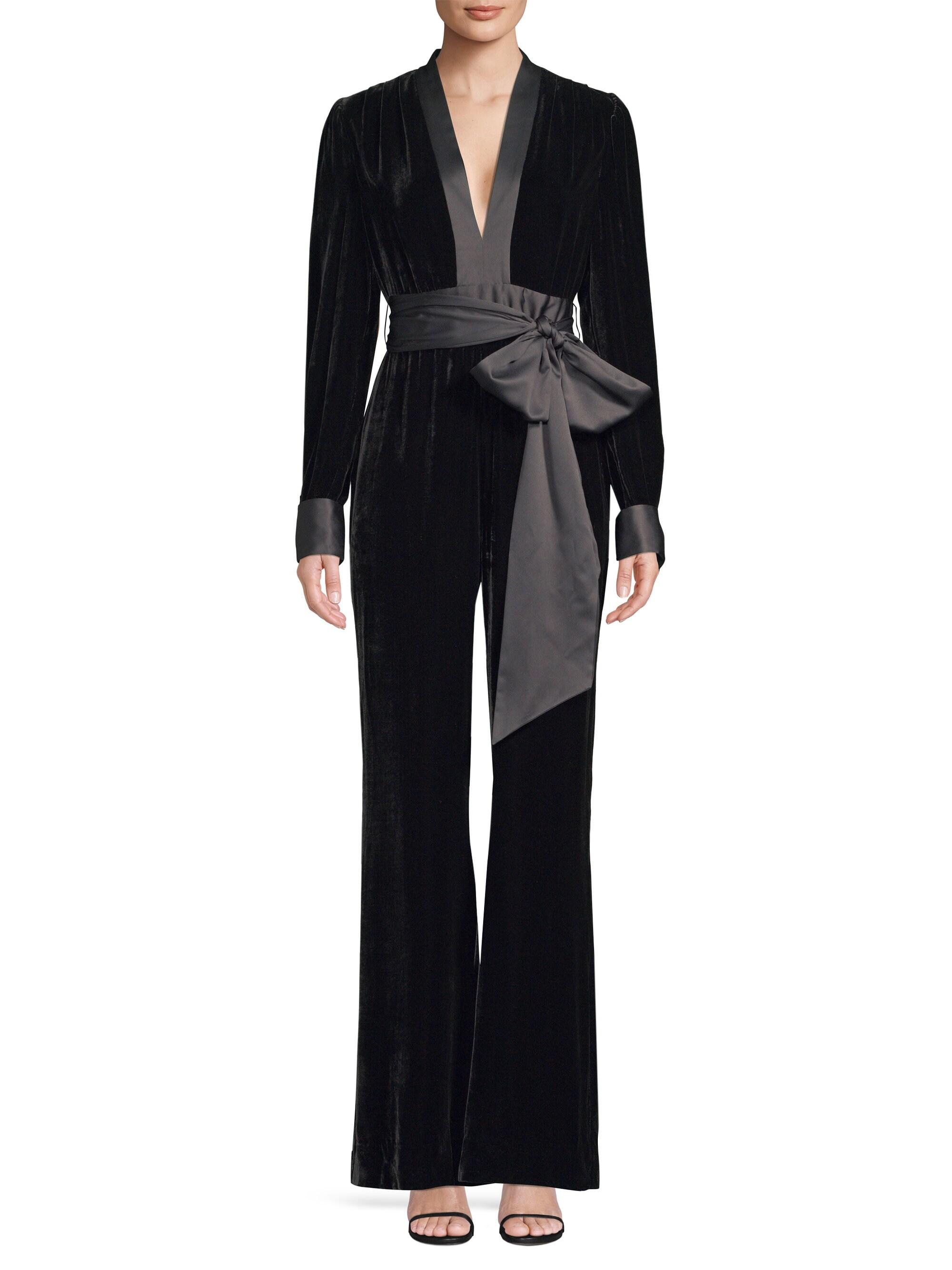 Dvf sash jumpsuit Clearance