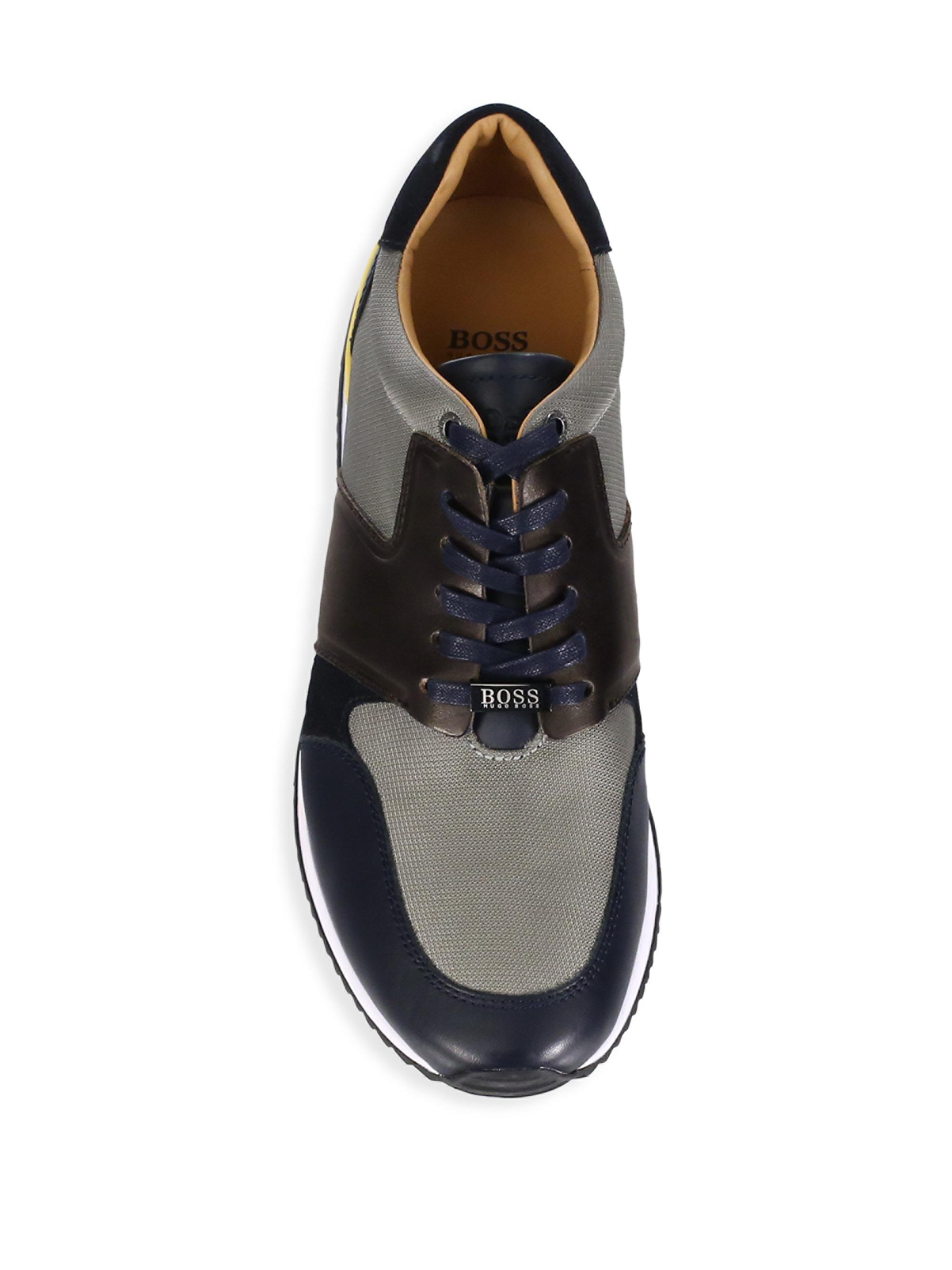 hugo boss legacy leather sneakers